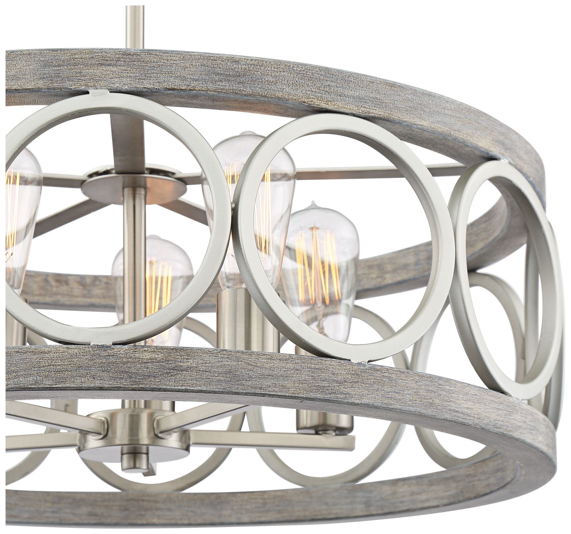 Salima 21 1/4" Wide Brushed Nickel 5Light LED Chandelier 67V00