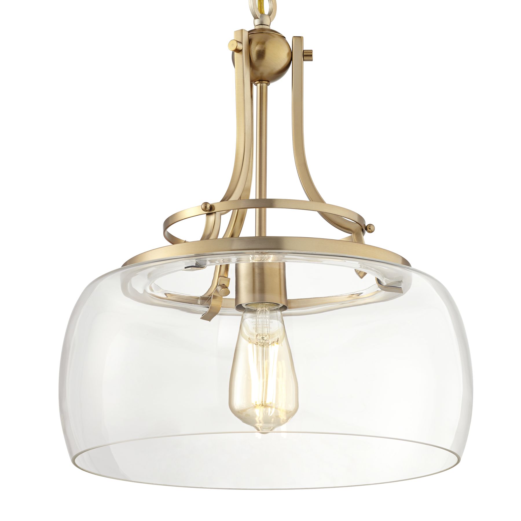 Charleston 13 1/2" Wide Brass LED Pendant Light 67V81 Lamps Plus