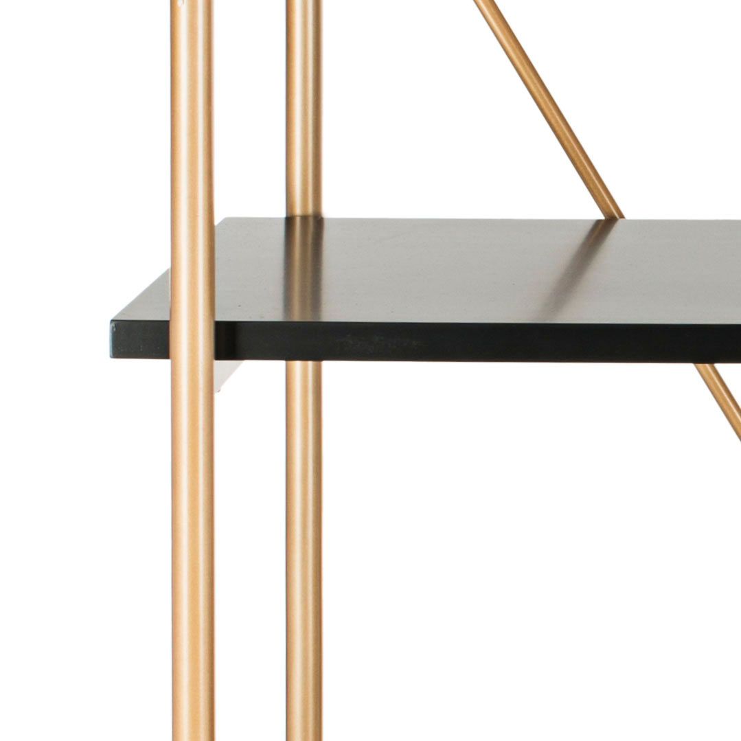 Rigby 72" High Black and Gold Modern Etagere Shelf 67X60 Lamps Plus
