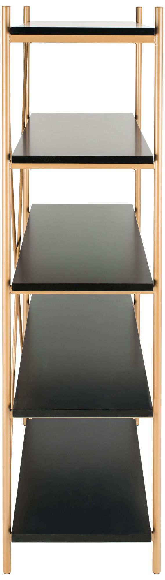 Rigby 72" High Black and Gold Modern Etagere Shelf 67X60 Lamps Plus