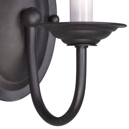 Home Basics 7" High Black Candle Style Wall Sconce 67Y68 Lamps Plus