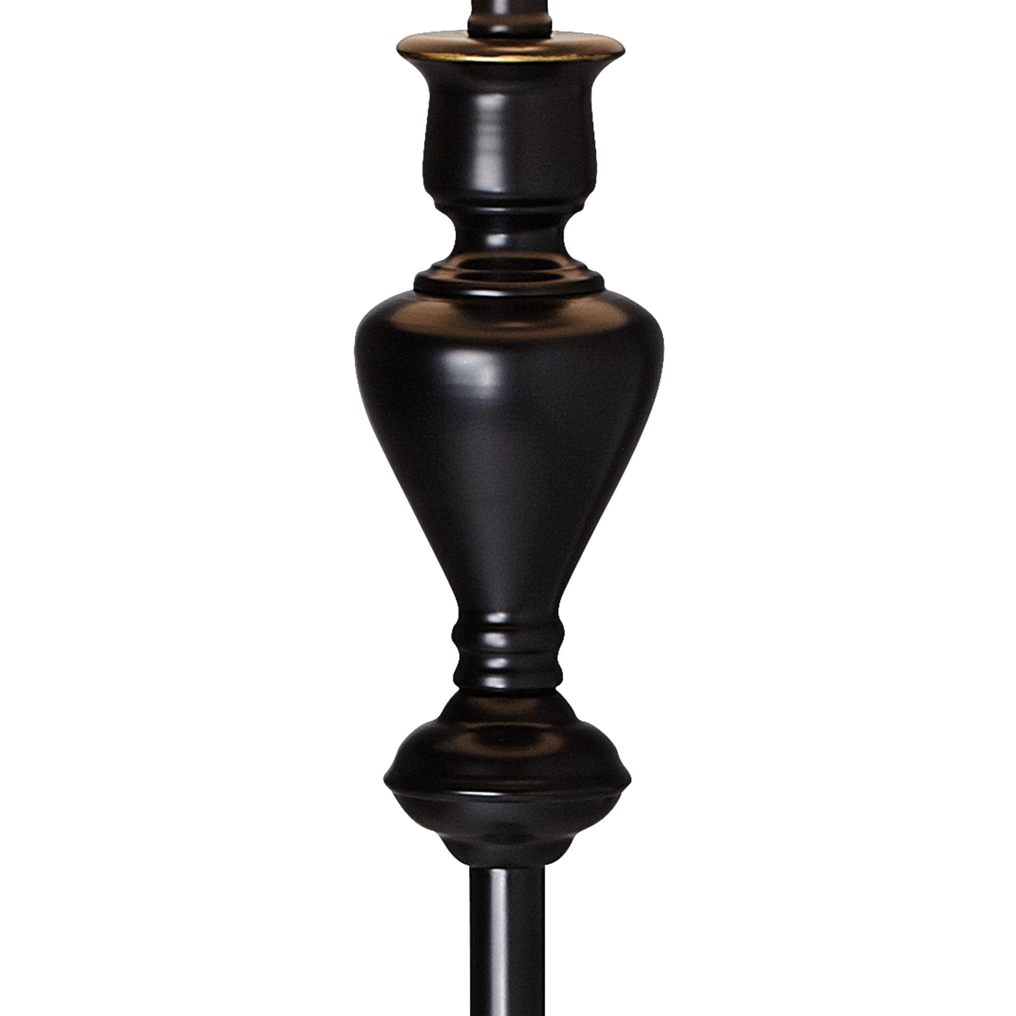 Rustic Woodwork Giclee Glow Black Bronze Floor Lamp 68X35 Lamps Plus