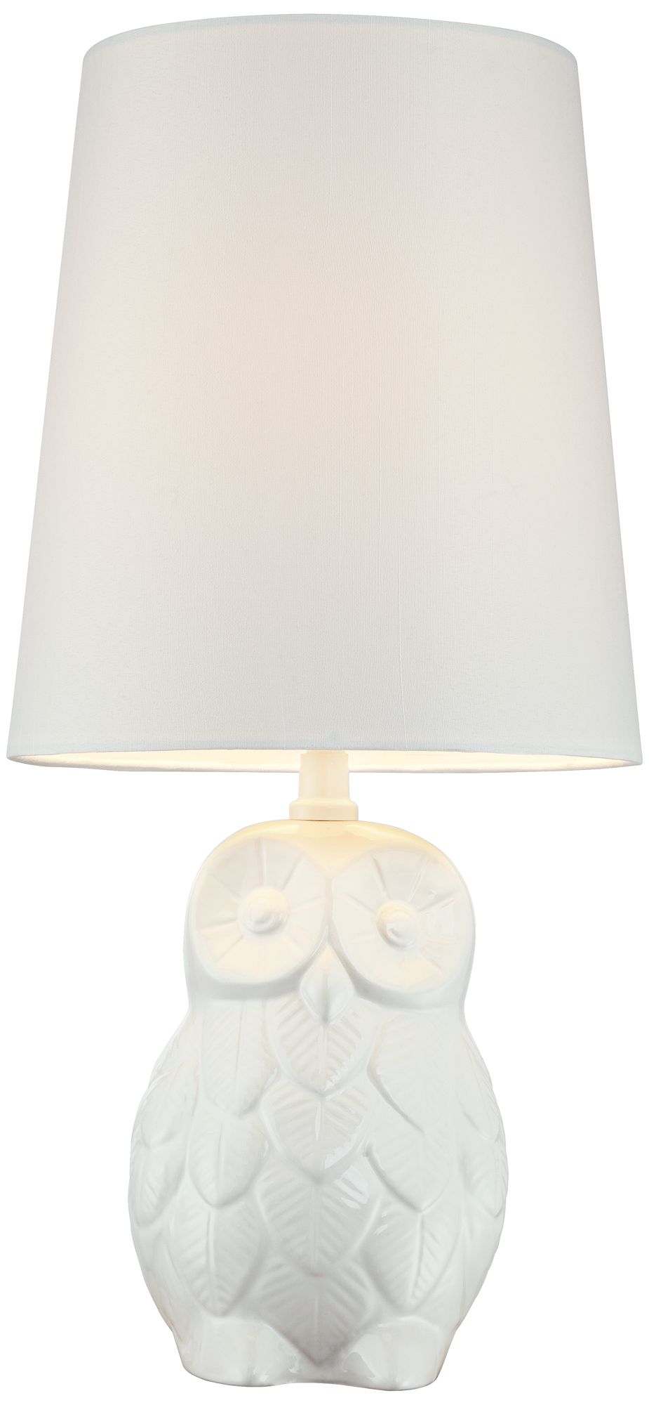 Night Owl 19" High White Ceramic Accent Table Lamp 6C456 Lamps Plus