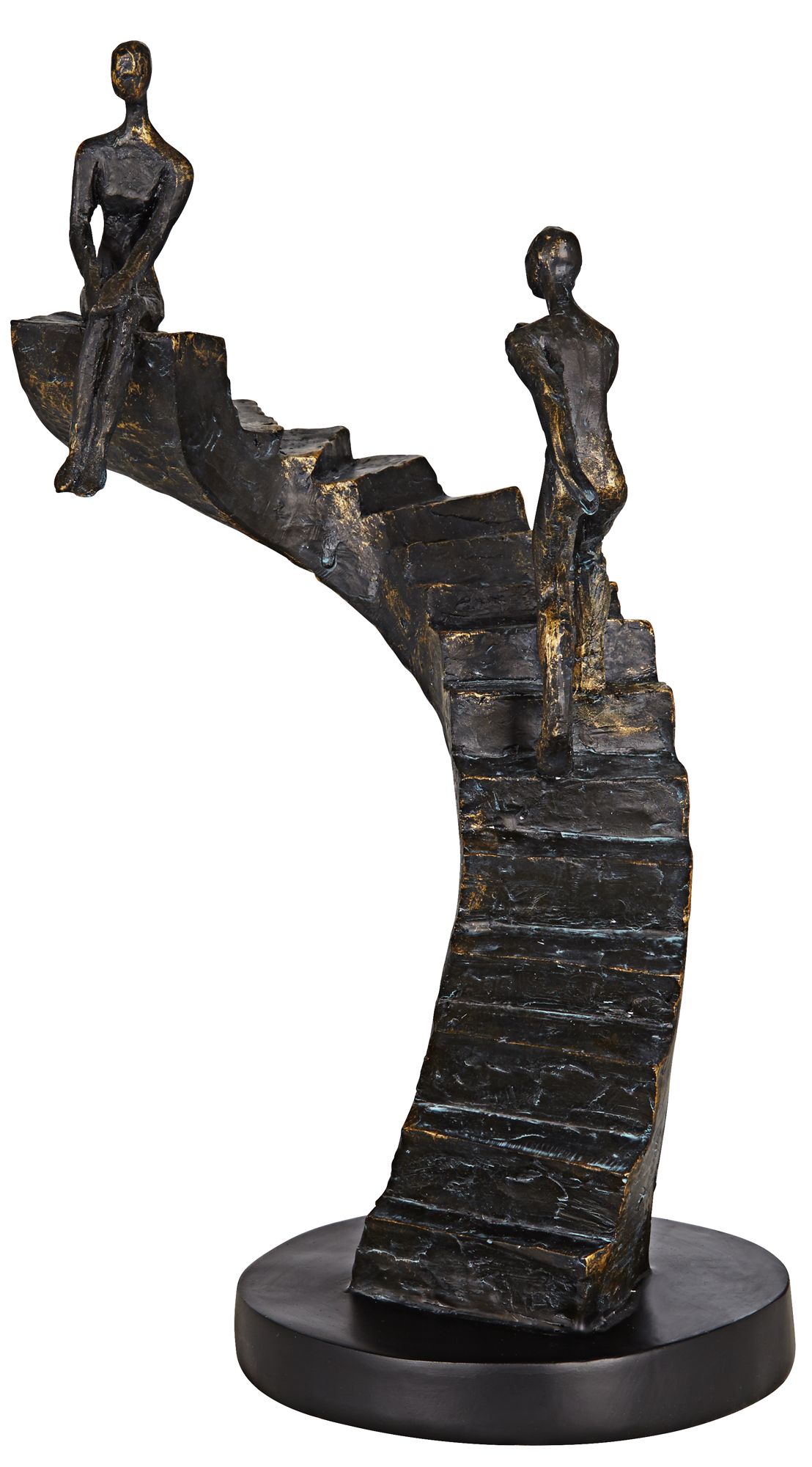 Climbing Stairs Bronze 13 3/4" High Sculpture 6C503 Lamps Plus