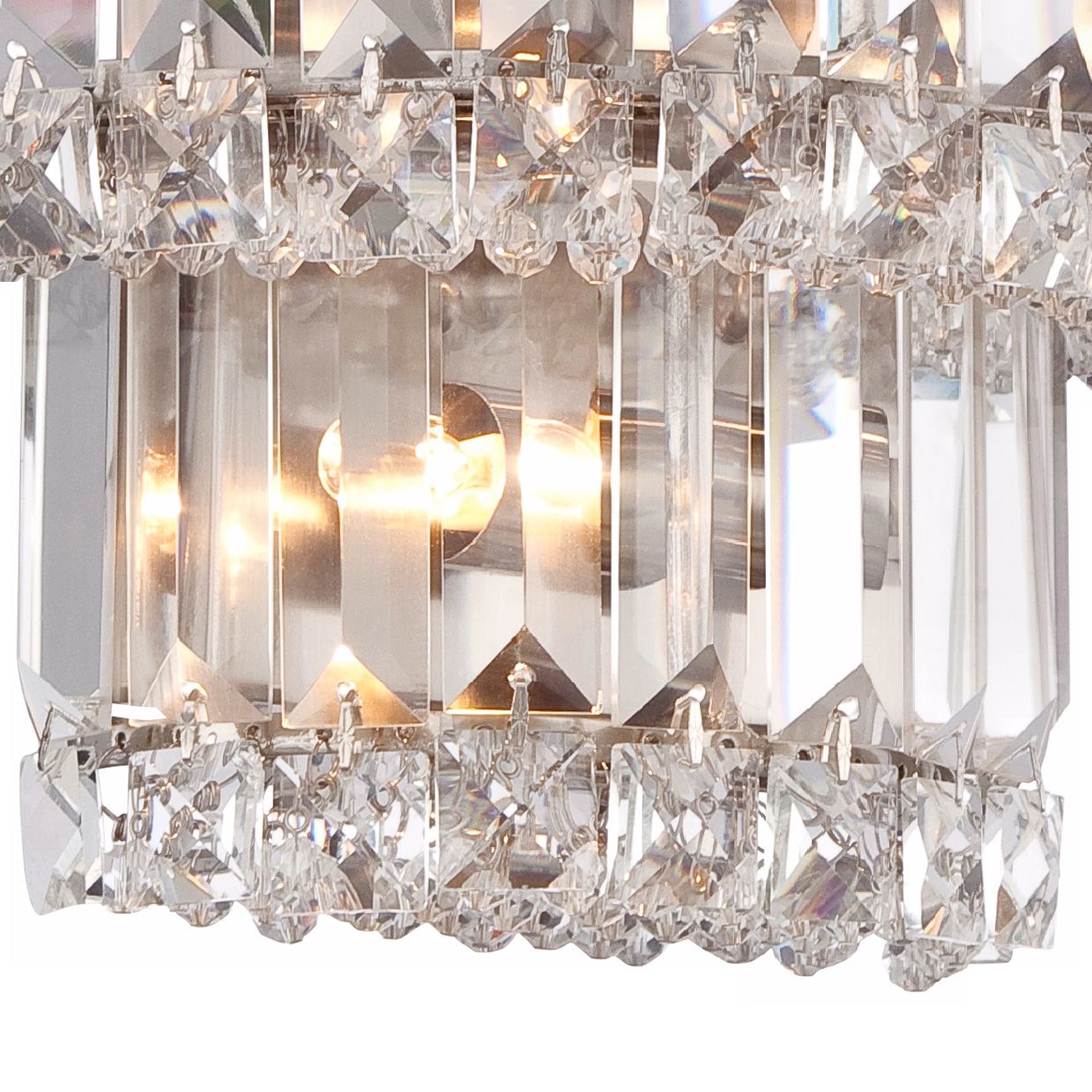 Magnificence Satin Nickel 10" Wide Crystal Wall Sconce 6C997 Lamps
