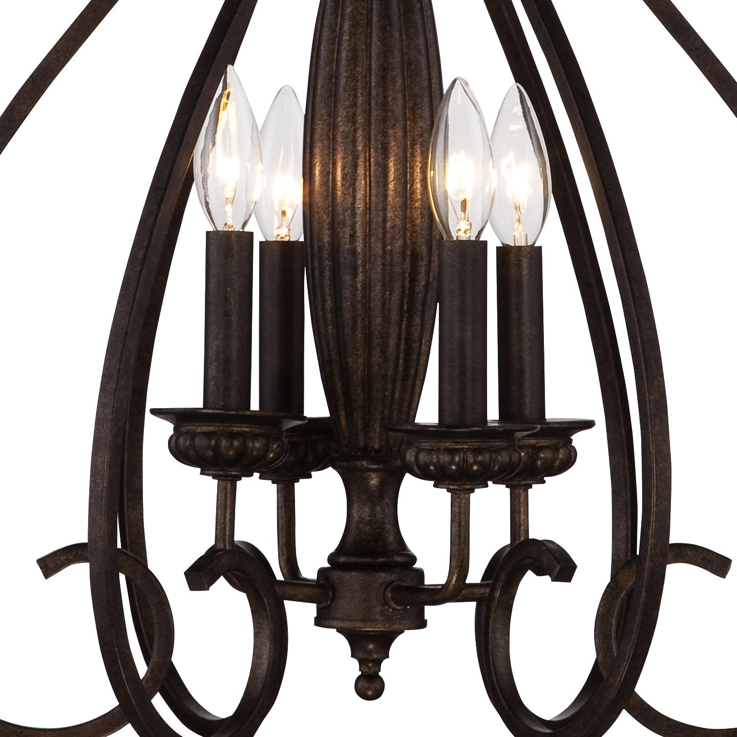 Dunnell 18 3/4" Wide Bronze Foyer Chandelier 6F099 Lamps Plus