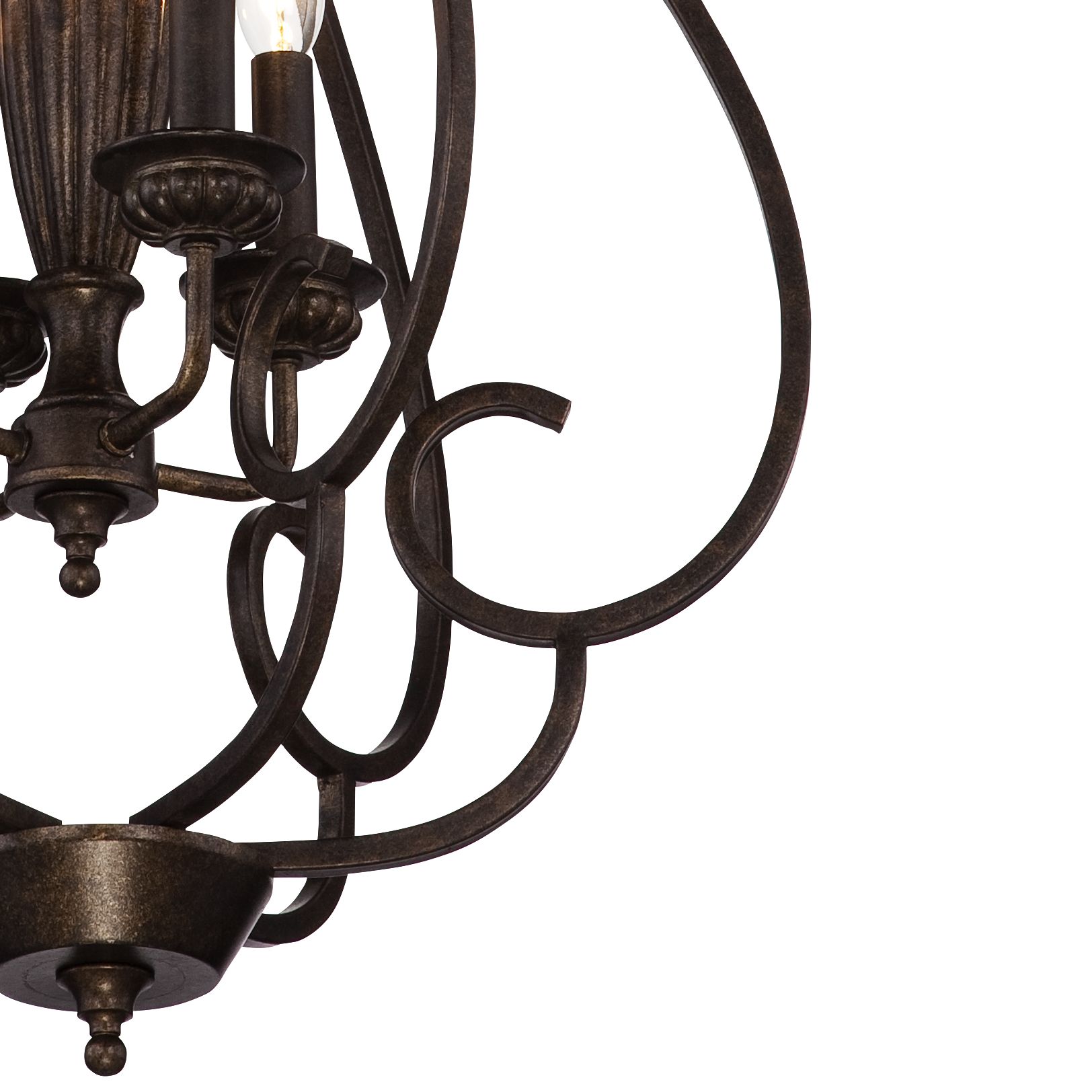Dunnell 18 3/4" Wide Bronze Foyer Chandelier 6F099 Lamps Plus