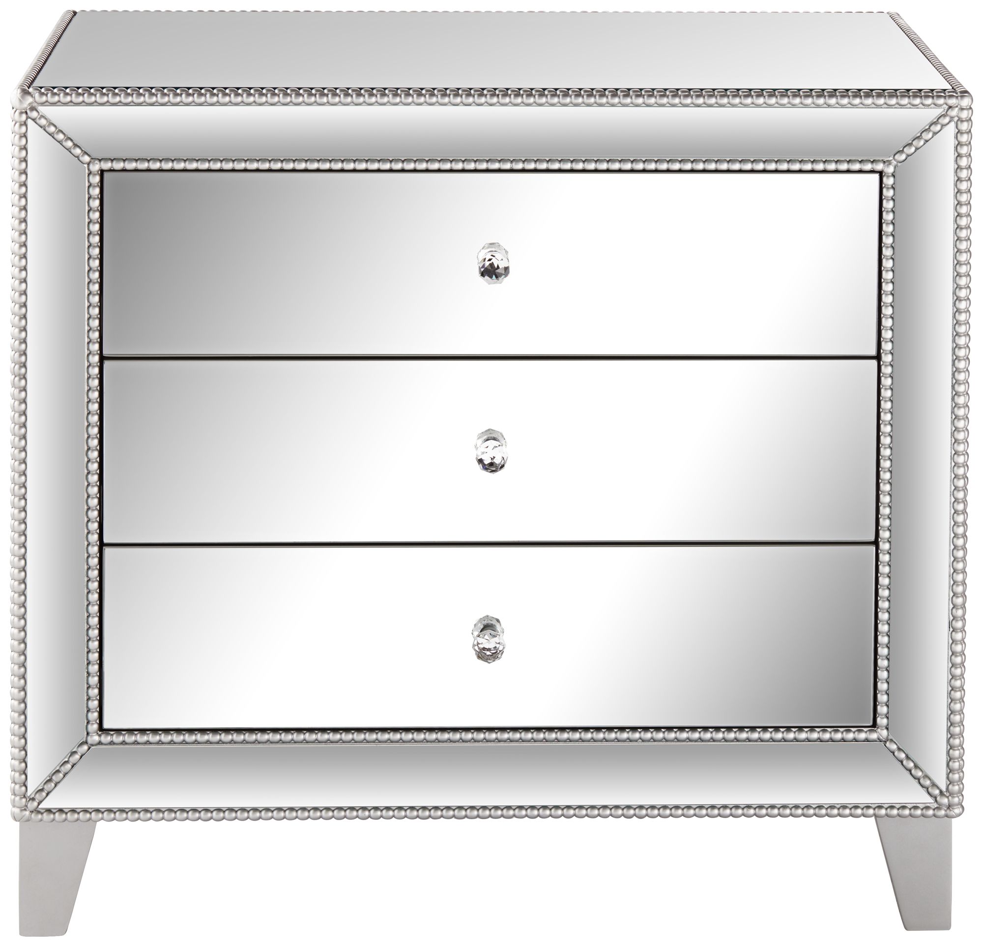 Liza 30" Wide Mirrored 3Drawer Accent Table 6V395 Lamps Plus