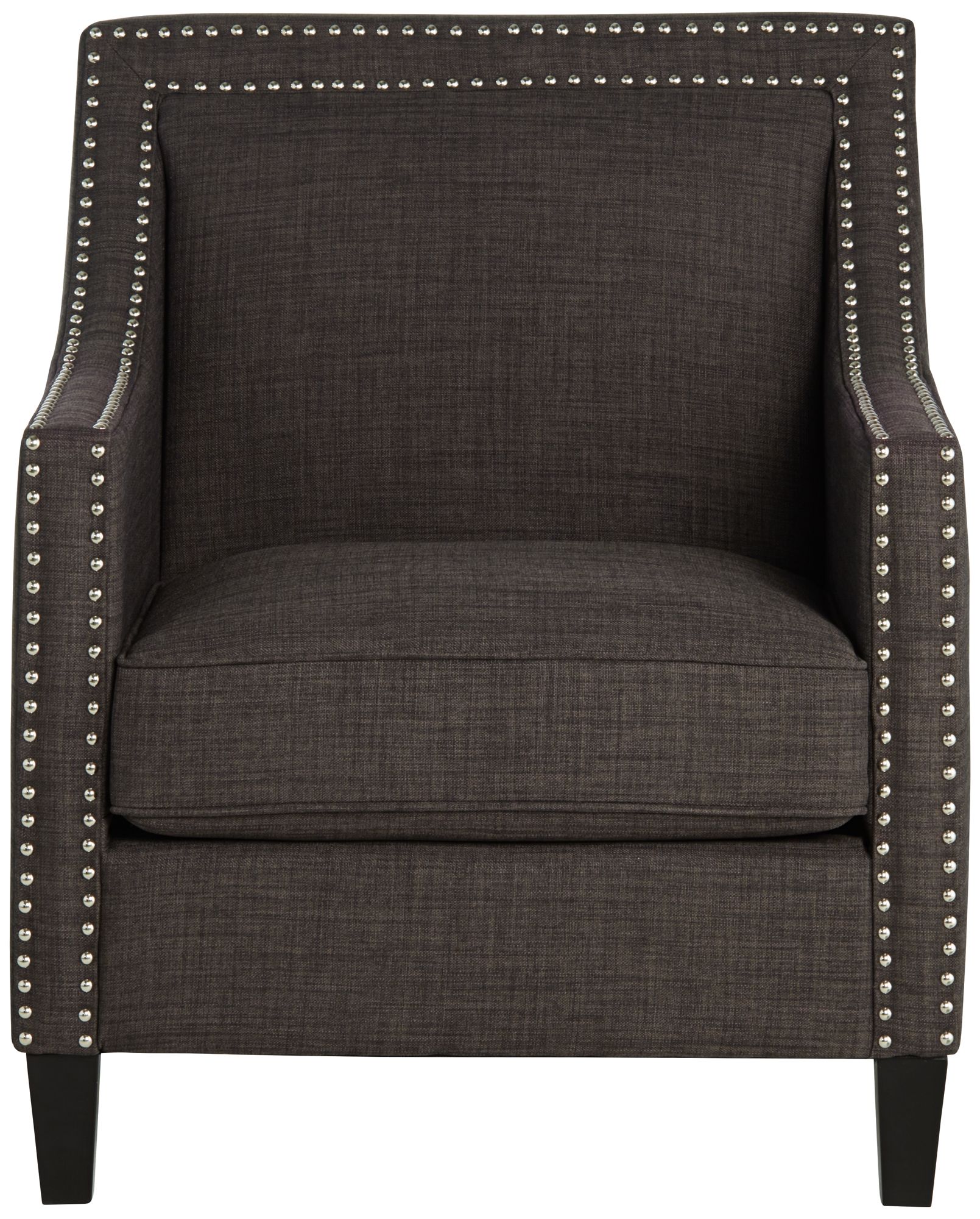 Flynn Heirloom Charcoal Upholstered Armchair 6V643 Lamps Plus