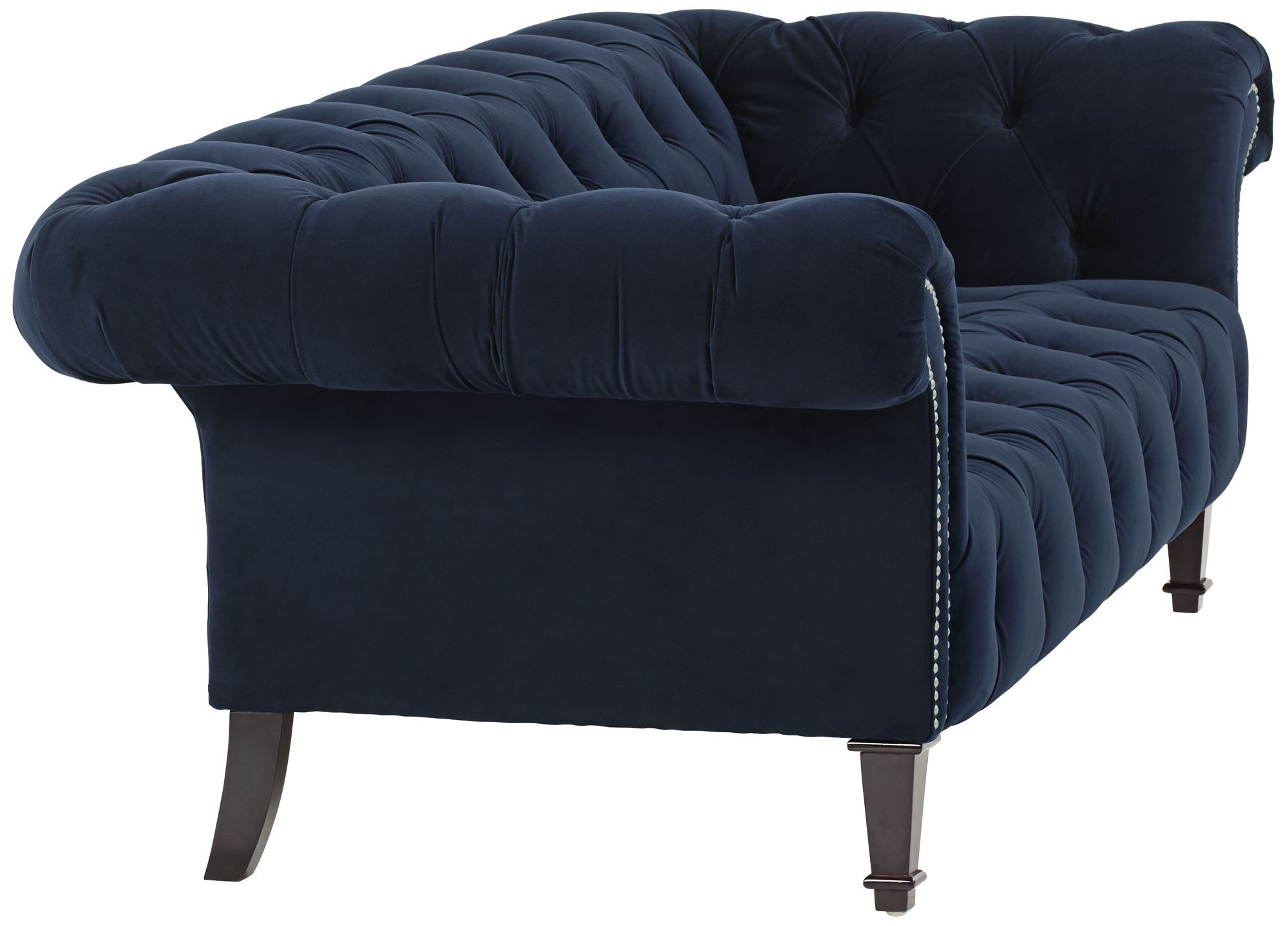 Tessa Sapphire Blue 90 3/4" Wide Tufted French Sofa 6Y001 Lamps Plus
