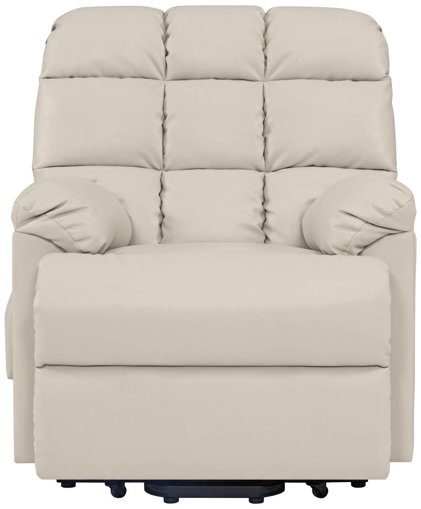 ProLounger Cream Renu Leather Power Lift Recliner Chair 70A38