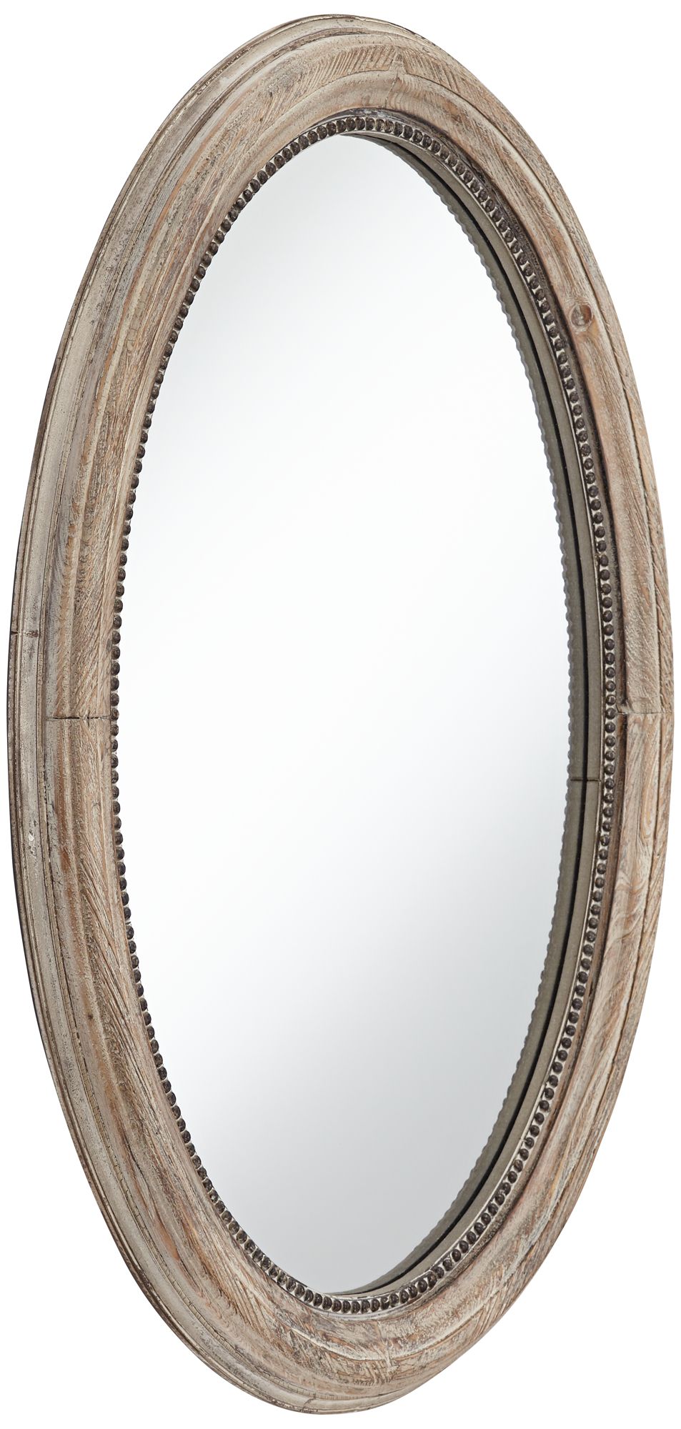 Whitewash Oval Wood Wall Mirror Mirror Ideas