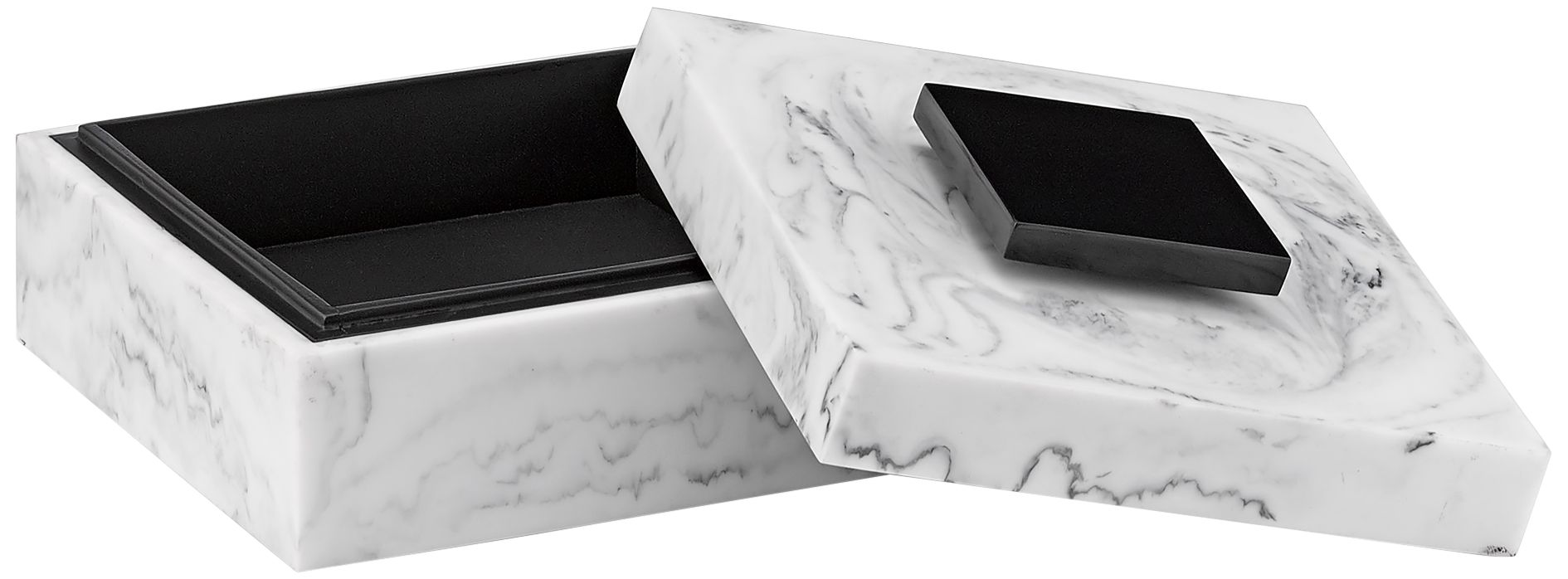 Currey and Company Imani Faux White Marble Decorative Box 71K65