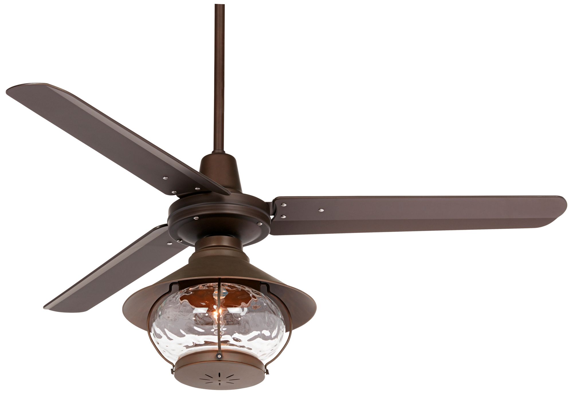 52" Plaza Tropical Lantern Bronze Damp Rated LED Ceiling Fan 71P74