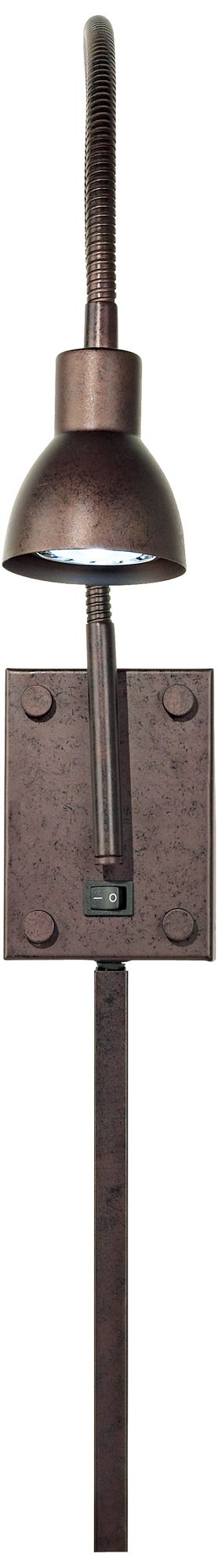 LED Bronze Gooseneck PlugIn Swing Arm Wall Lamp 72892 Lamps Plus