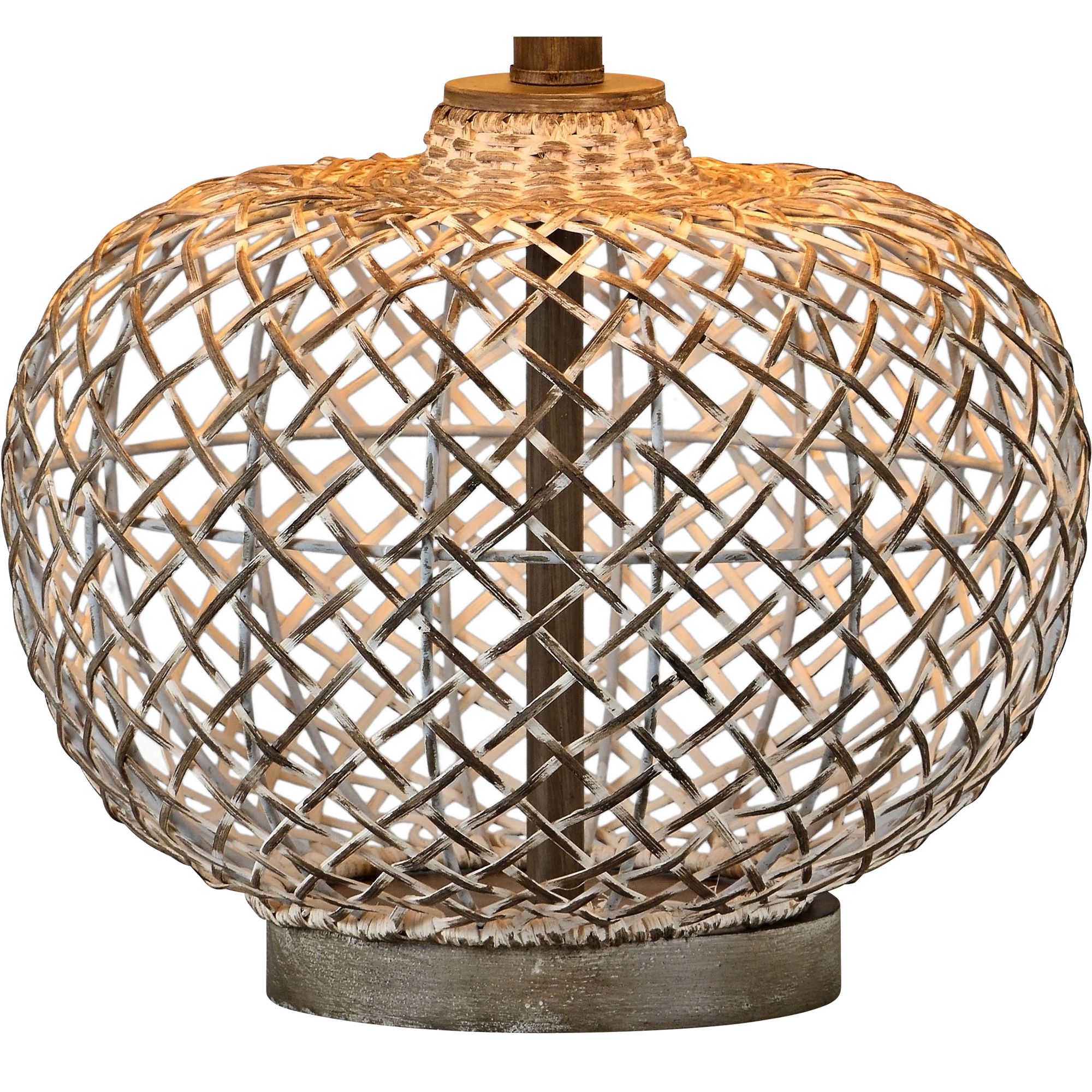 Reggie Gray Wash Rattan Table Lamp 73J26 Lamps Plus