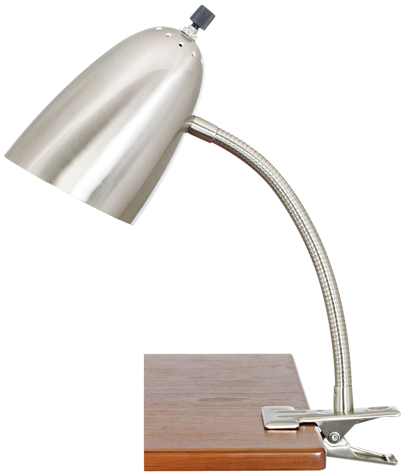 Brushed Nickel Gooseneck Headboard Clip Lamp 74410 Lamps Plus