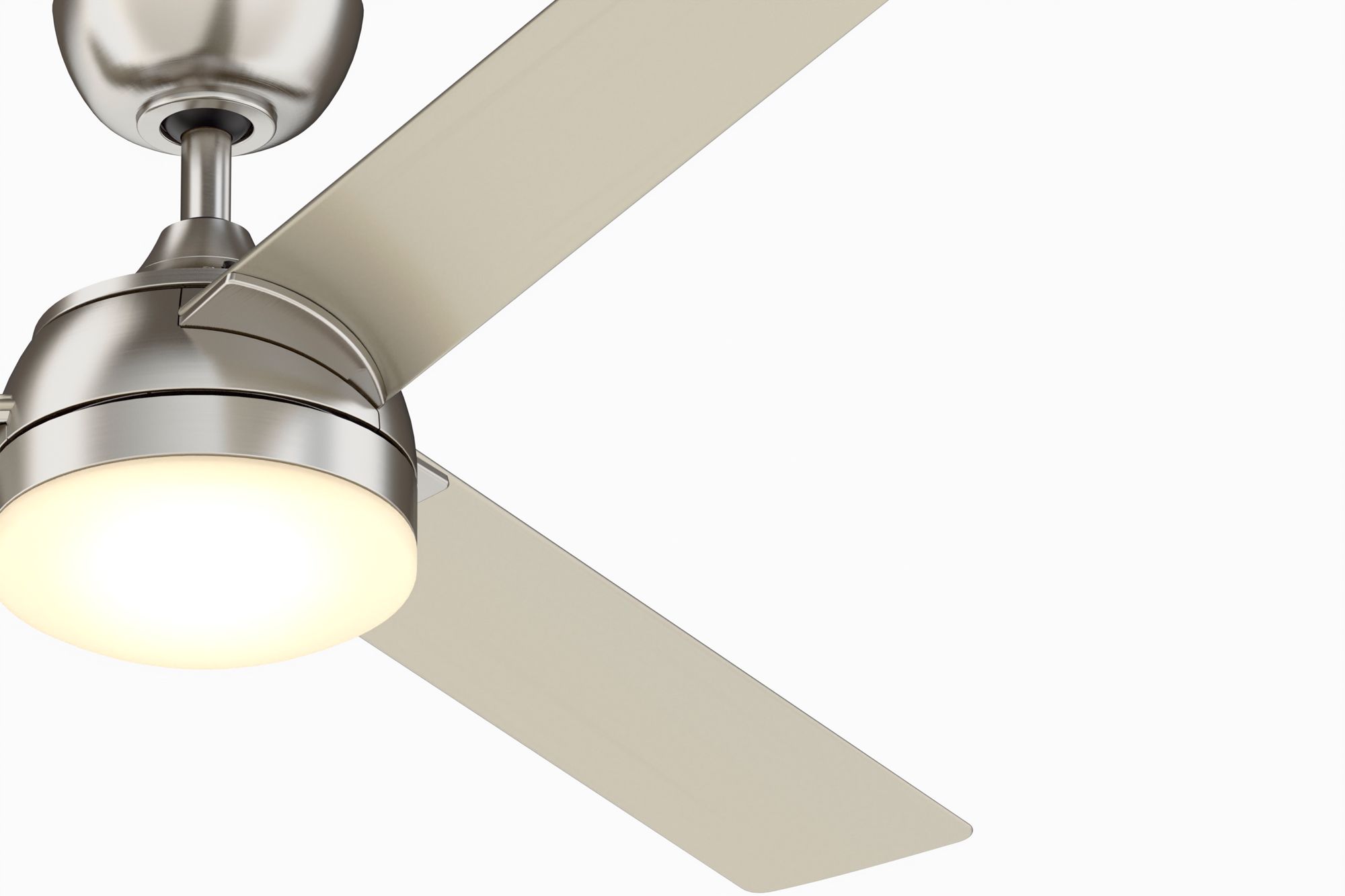 56" Fanimation Xeno Brushed Nickel Damp LED Ceiling Fan 74R09
