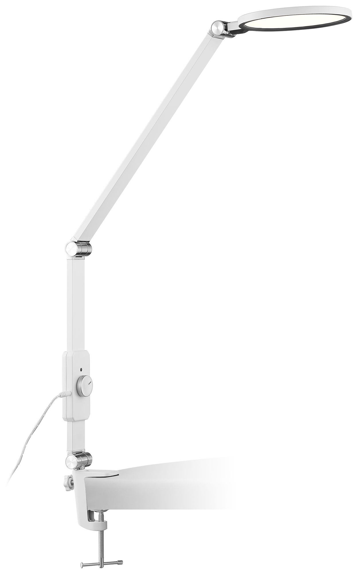 Aspire White Adjustable Clamp LED Desk Lamp 75N07 Lamps Plus