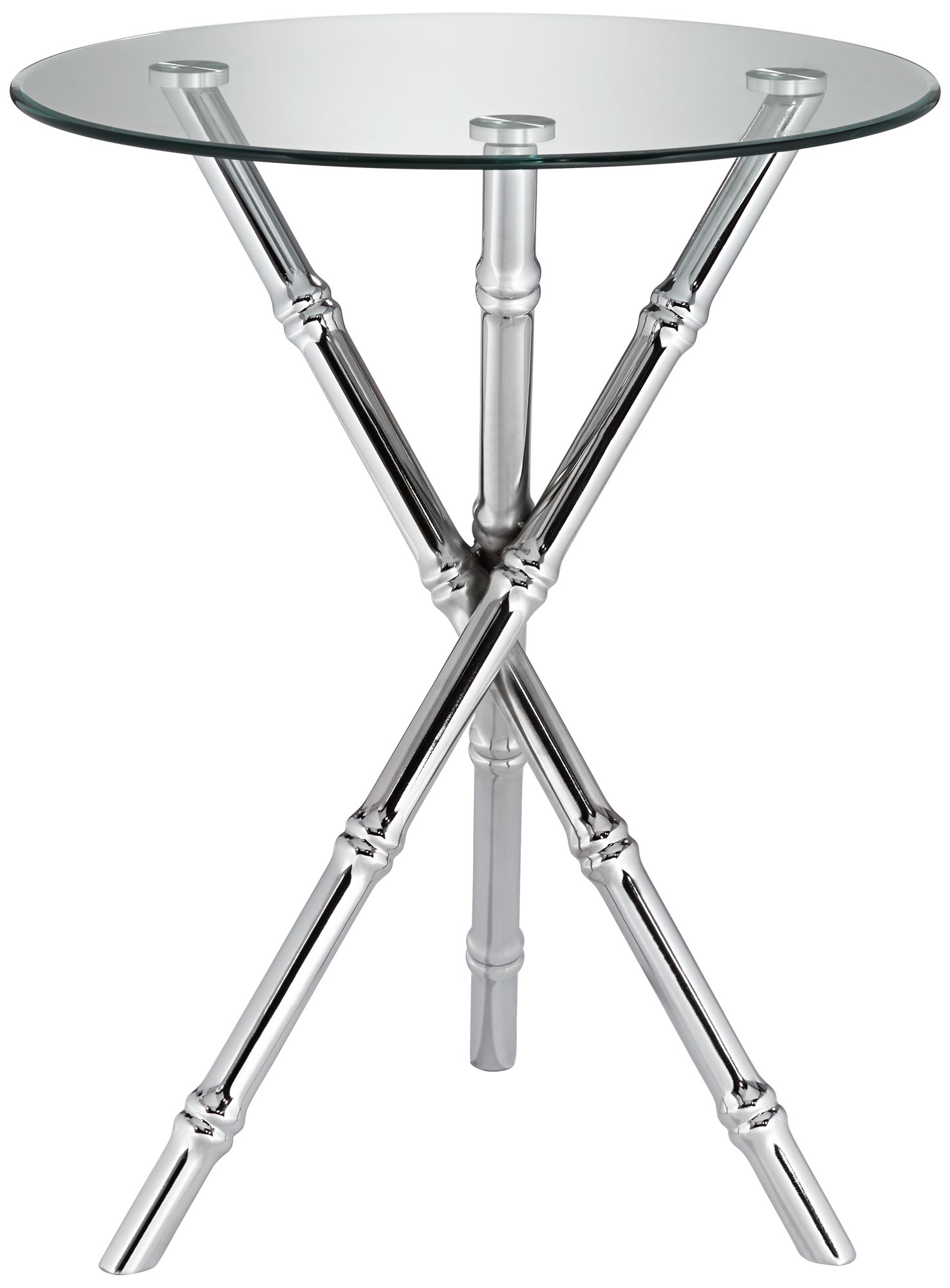 Glass Top Accent Table Cheap Bao 17 1/2" Wide Round Glass Top Accent Table 76N49 Lamps Plus