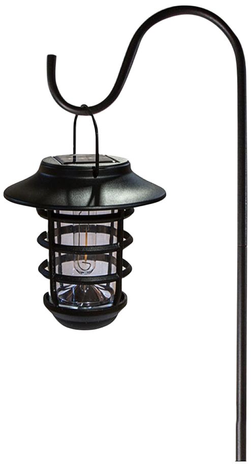 Nottingham 6 3/4" High Black LED Solar LED Hanging Coach Light 76Y06