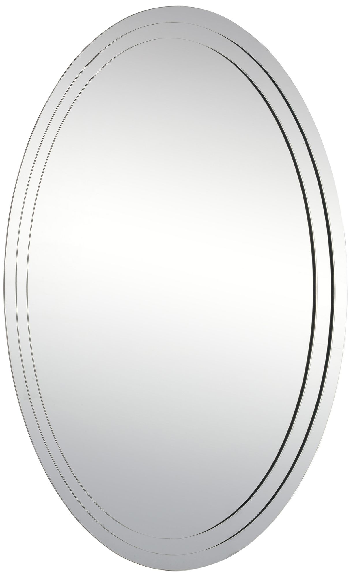 About AllGlass 24" x 36" Frameless Oval Wall Mirror 77F16 Lamps Plus