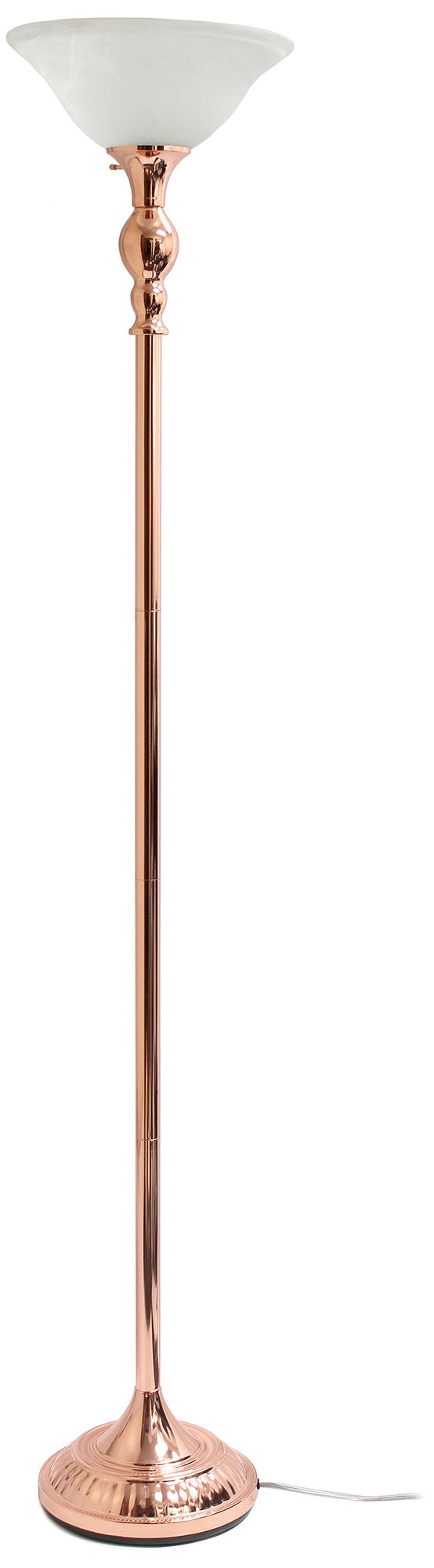 Elegant Designs Rose Gold Metal Torchiere Floor Lamp 77G60 Lamps Plus