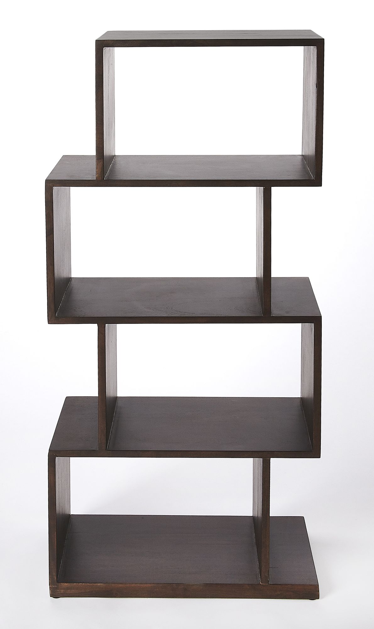 Butler Stockholm Coffee Brown Wood 4Shelf Bookcase Etagere 77J65