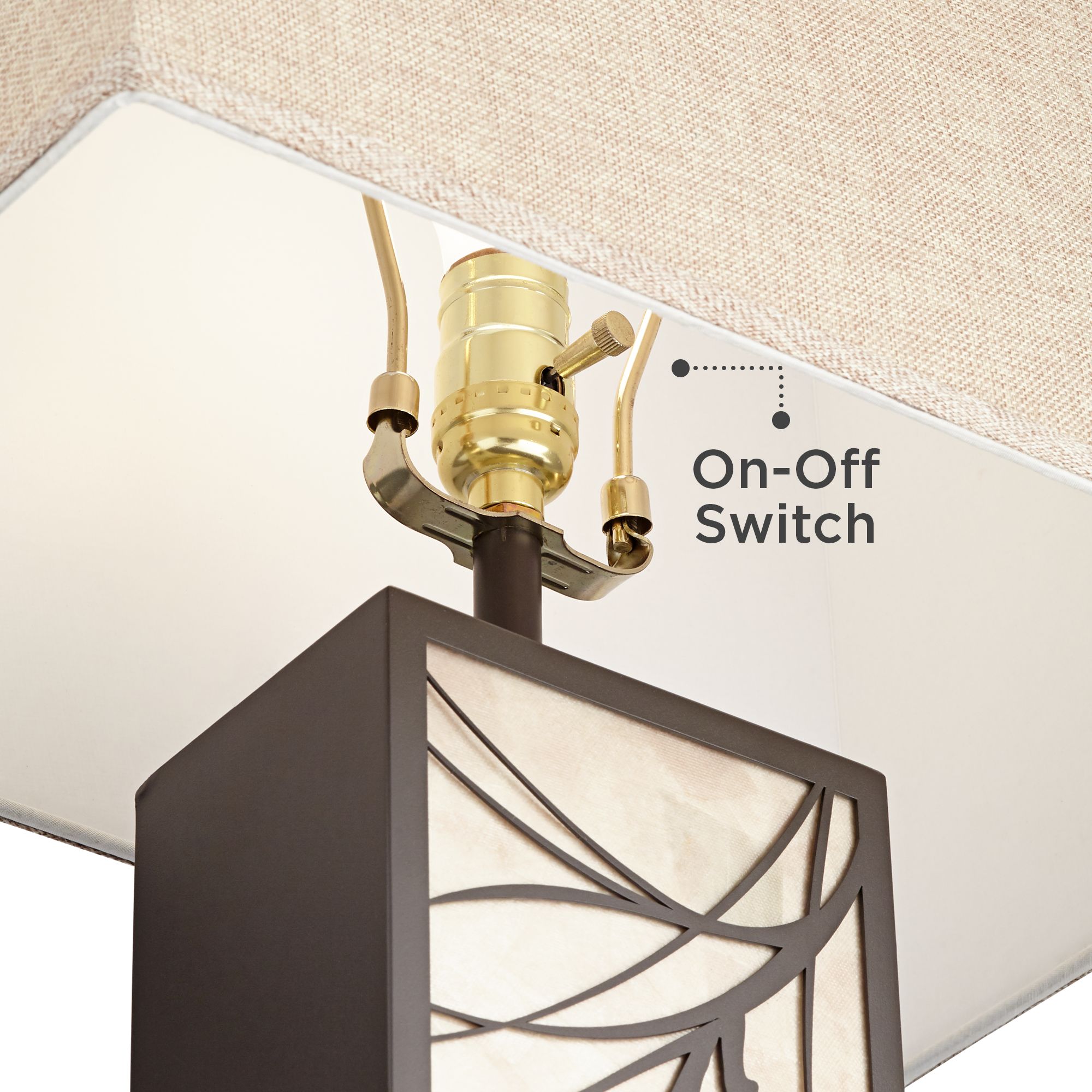 Brookline Bronze Metal USB Table Lamp with Night Light 77N98 Lamps