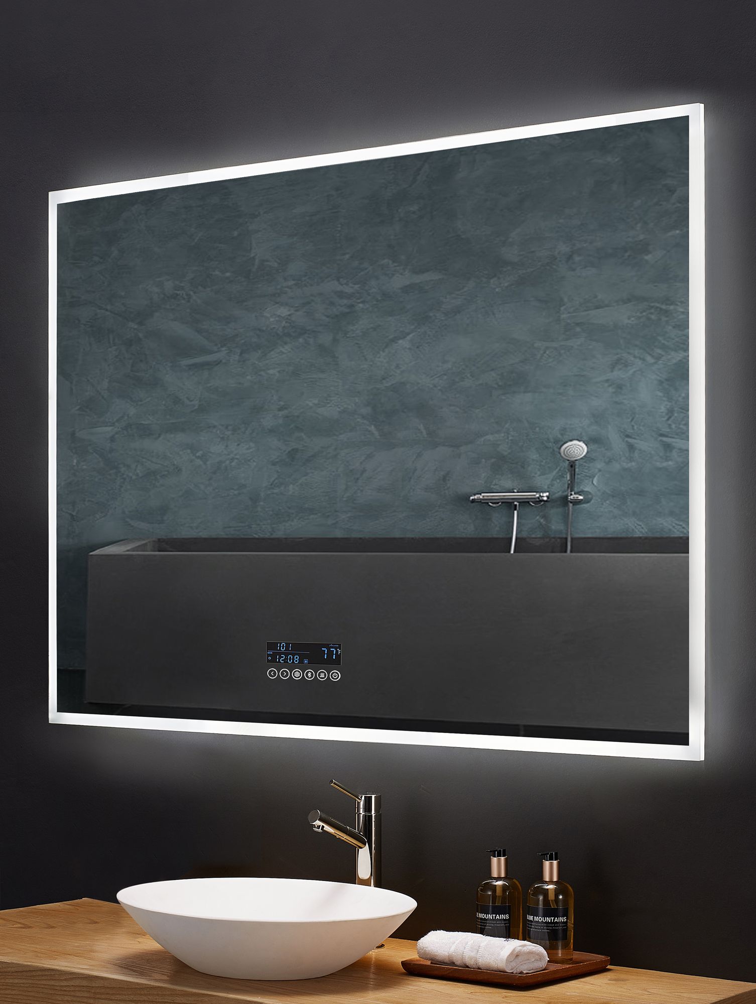 Immersion 36" x 40" Rectangular Frameless LED Wall Mirror 781V0 Lamps Plus