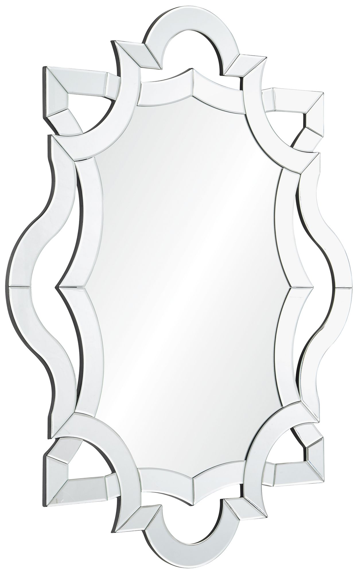 Marilla Frameless 36" x 48" Scalloped Wall Mirror 78C48 Lamps Plus