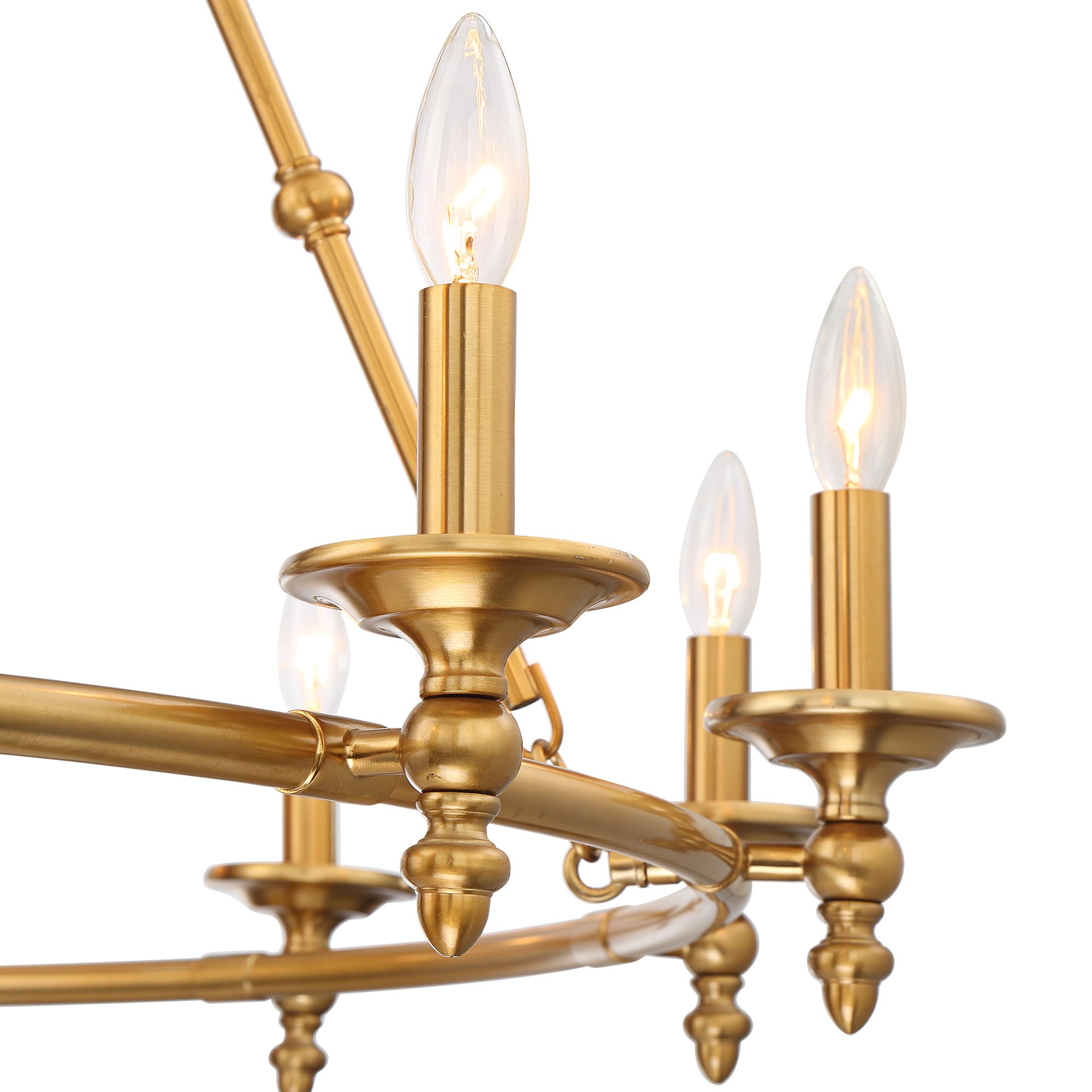 Hartley 28" Wide Warm Antique Brass 6Light Ring Chandelier 78D96
