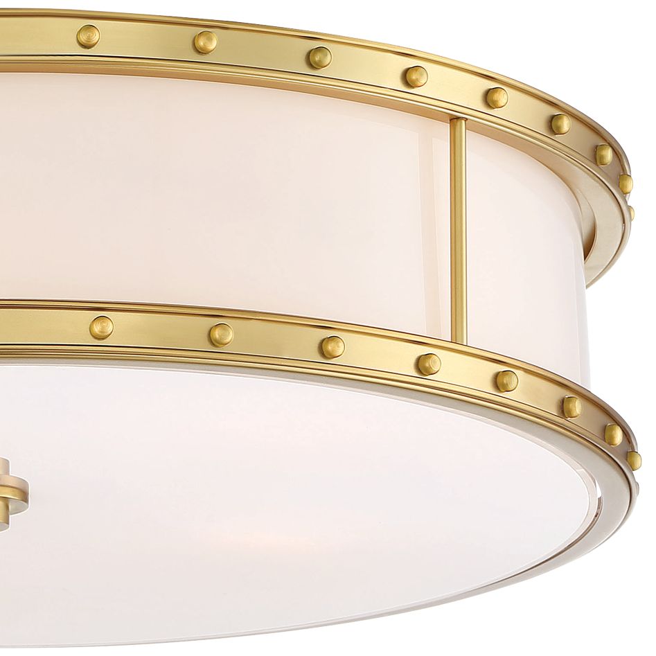 Flush Mount 20 1/4" Wide Liberty Gold Drum LED Ceiling Light 78M24
