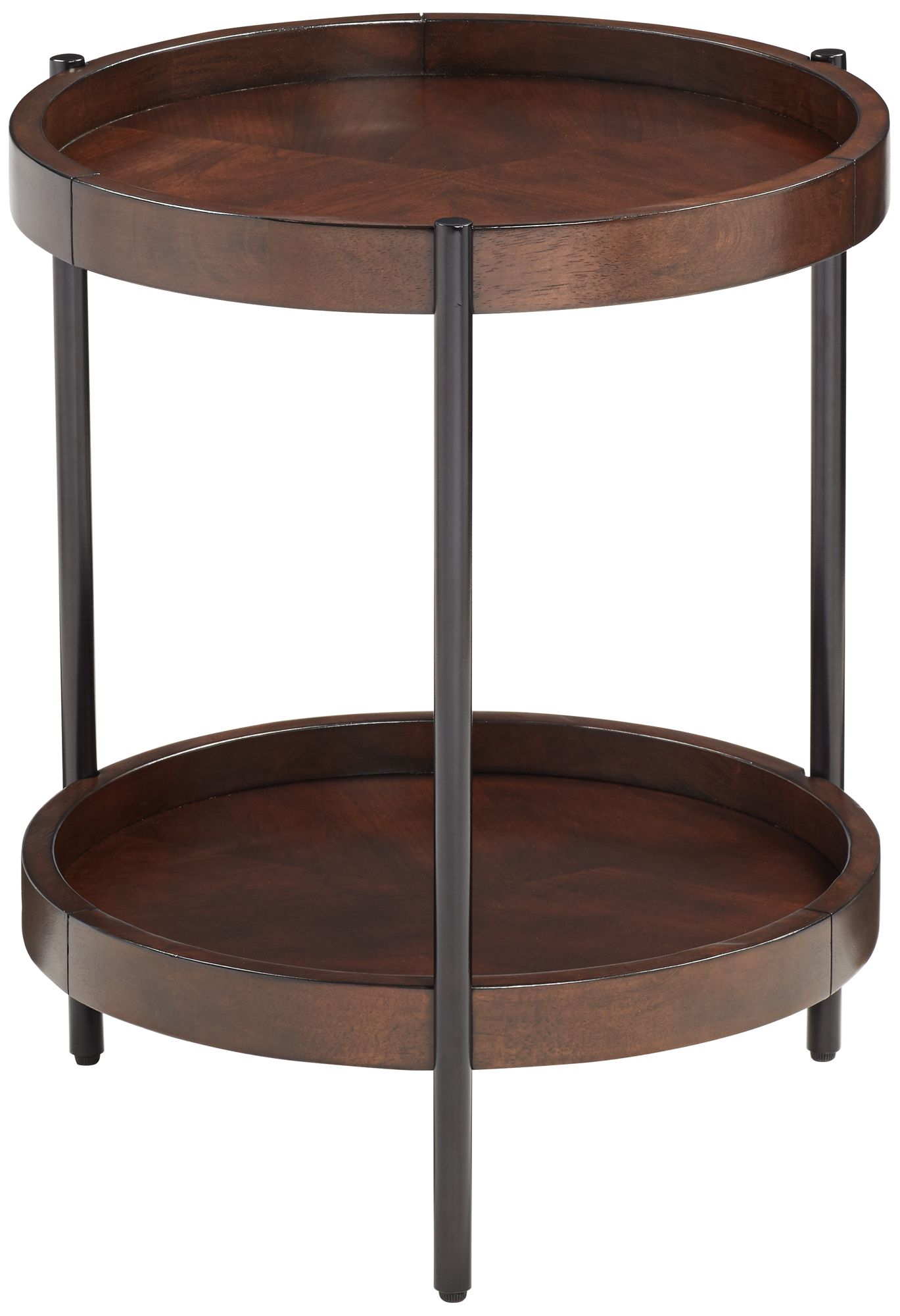 Taos Round Walnut Accent Table 78T58 Lamps Plus