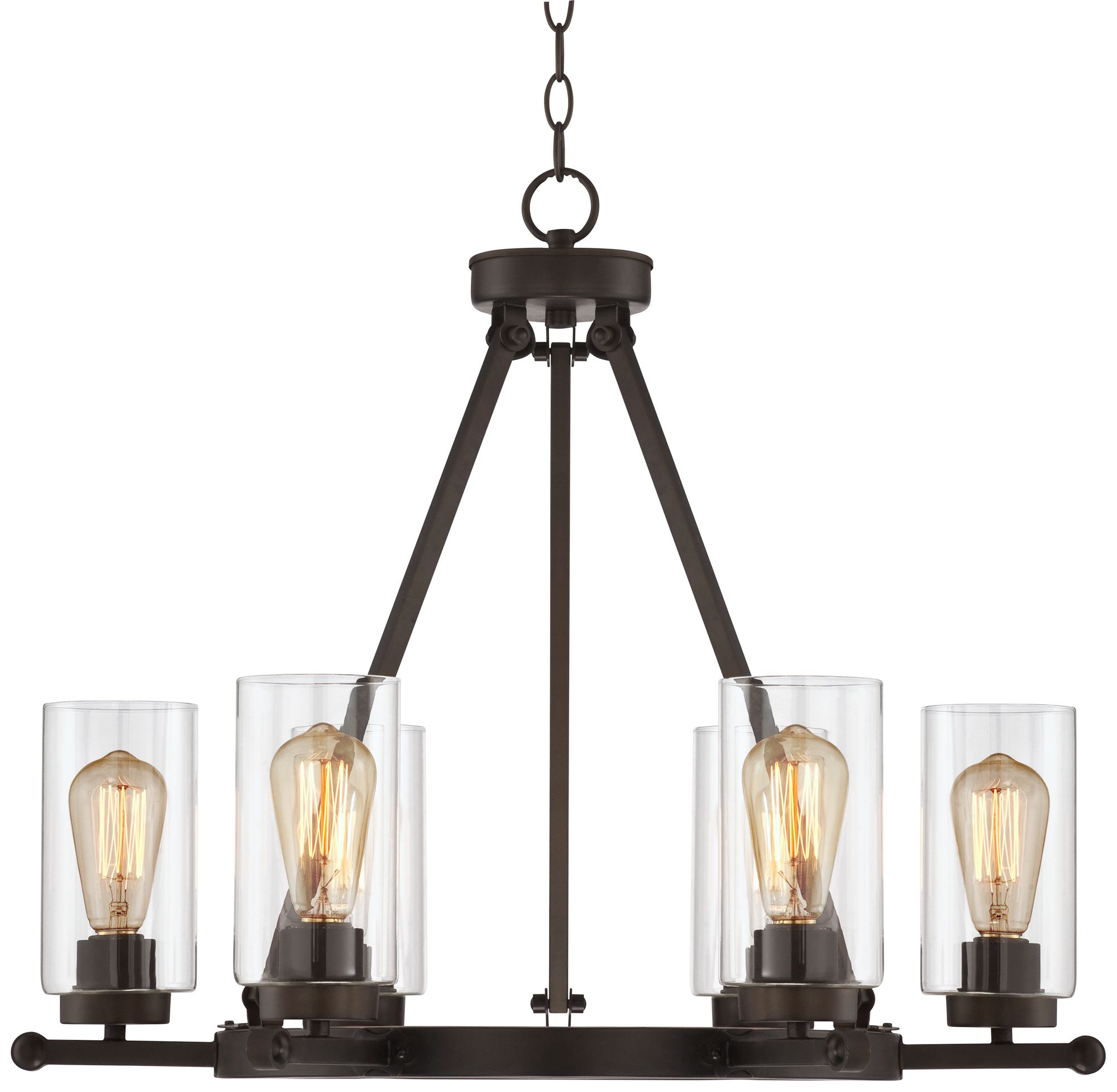 Holman 26 3/4" Wide Industrial Bronze 6Light Chandelier 7C662