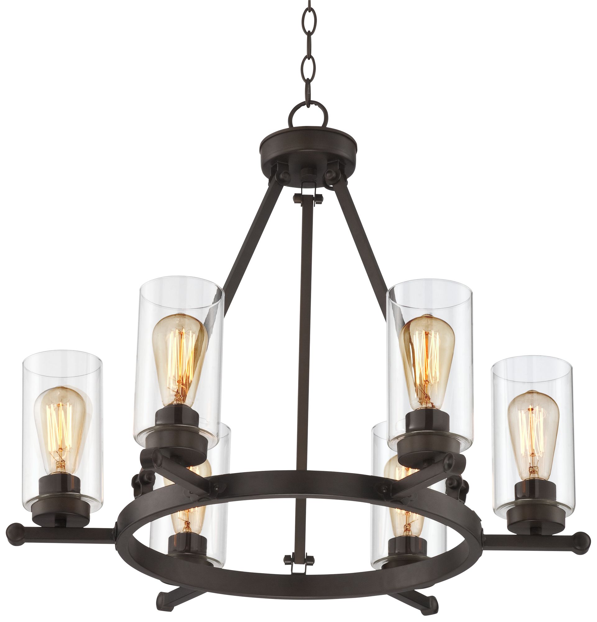 Holman 26 3/4" Wide Industrial Bronze 6Light Chandelier 7C662