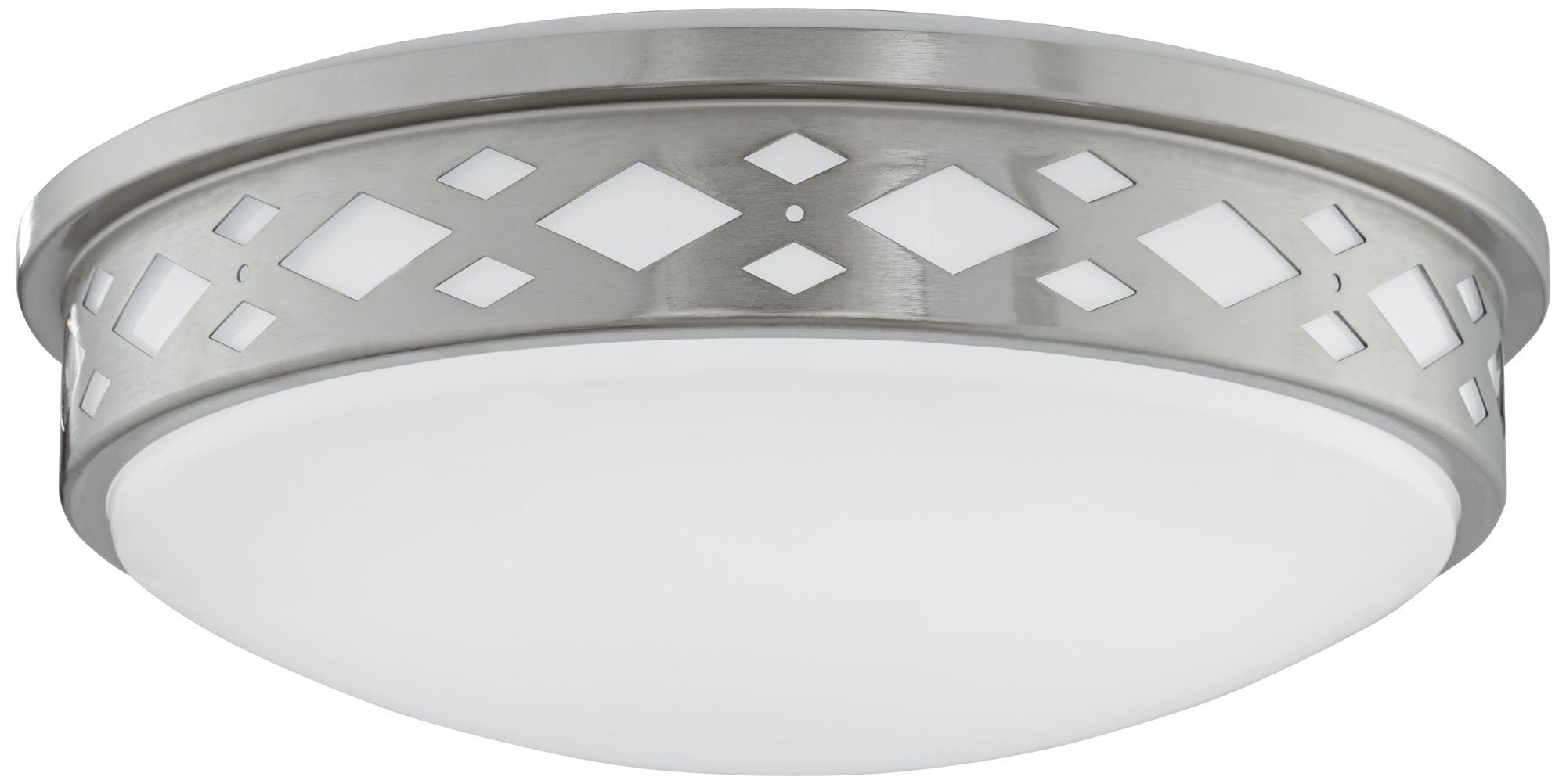 Fitzgerald 14"W Brushed Nickel Diamond LED Ceiling Light 7P140