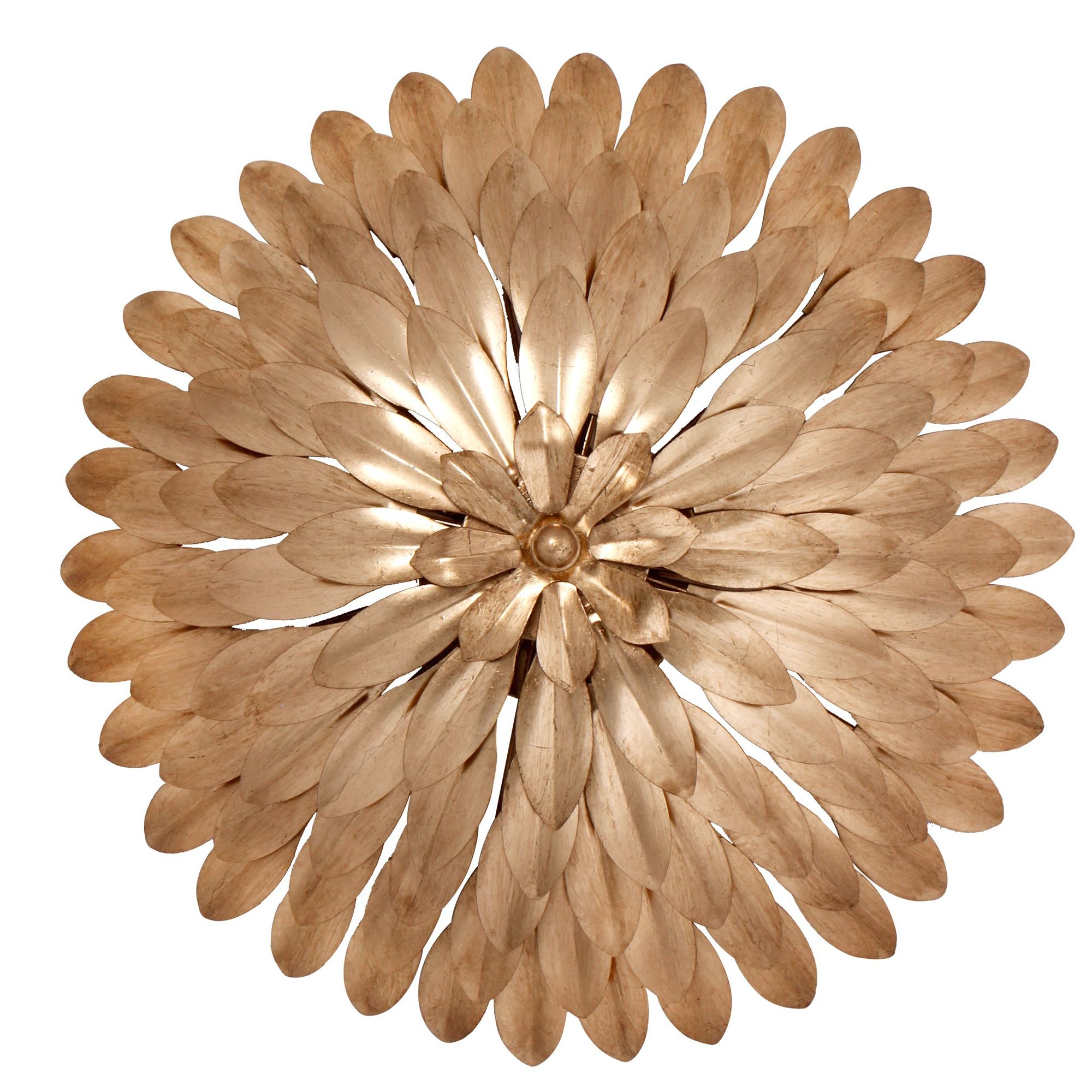 Crystorama Broche 16" Wide Antique Gold Ceiling Light 7T148 Lamps Plus