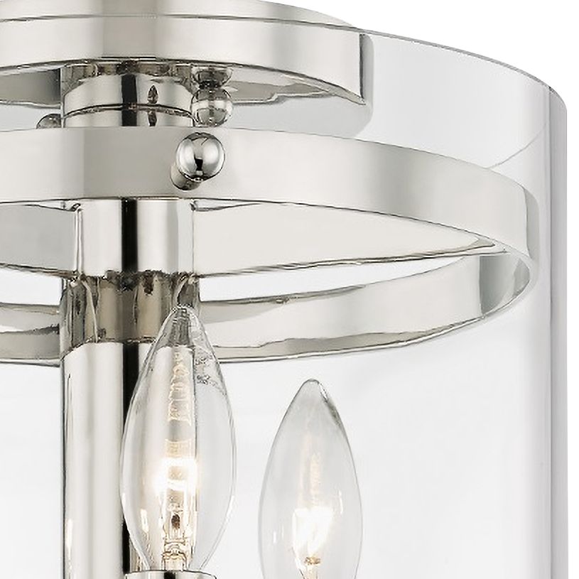 Baxter 10" Wide Polished Nickel 3Light Ceiling Light 81G11 Lamps Plus