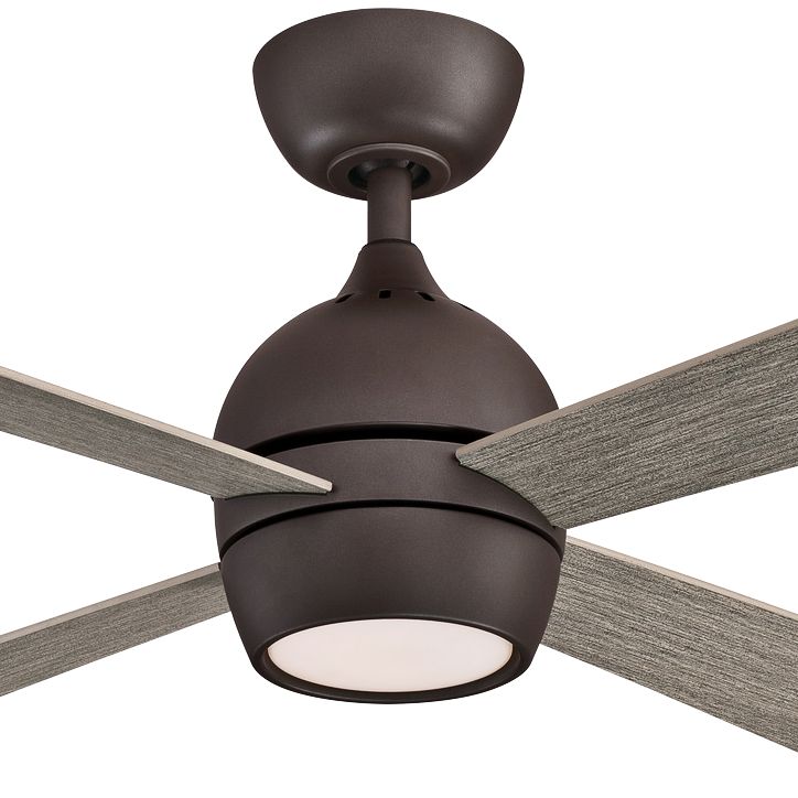 44" Fanimation Kwad Matte Greige LED Ceiling Fan 83T55 Lamps Plus