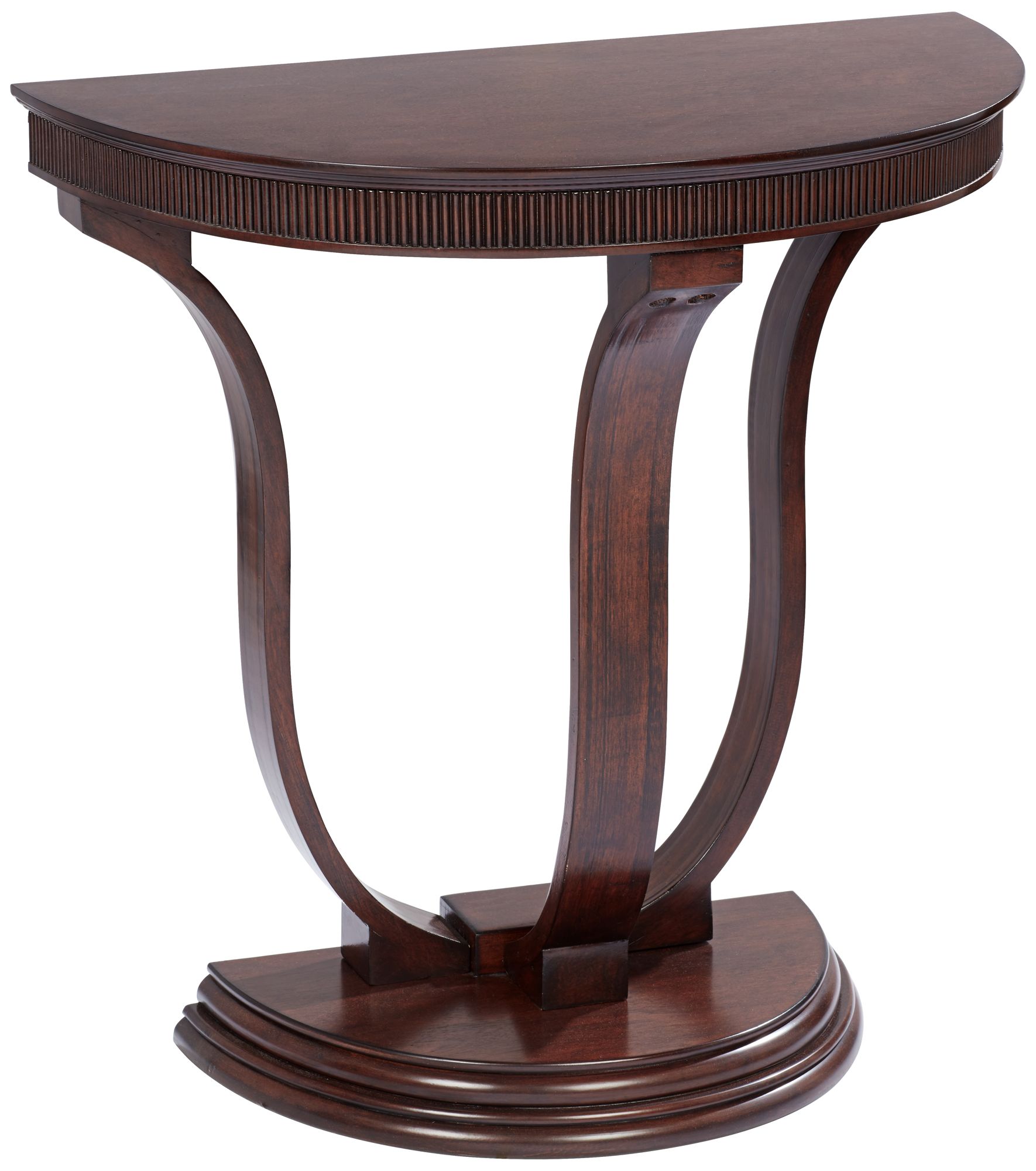 Bentley 31" Wide Oak Wood HalfRound Console Table 84N77 Lamps Plus