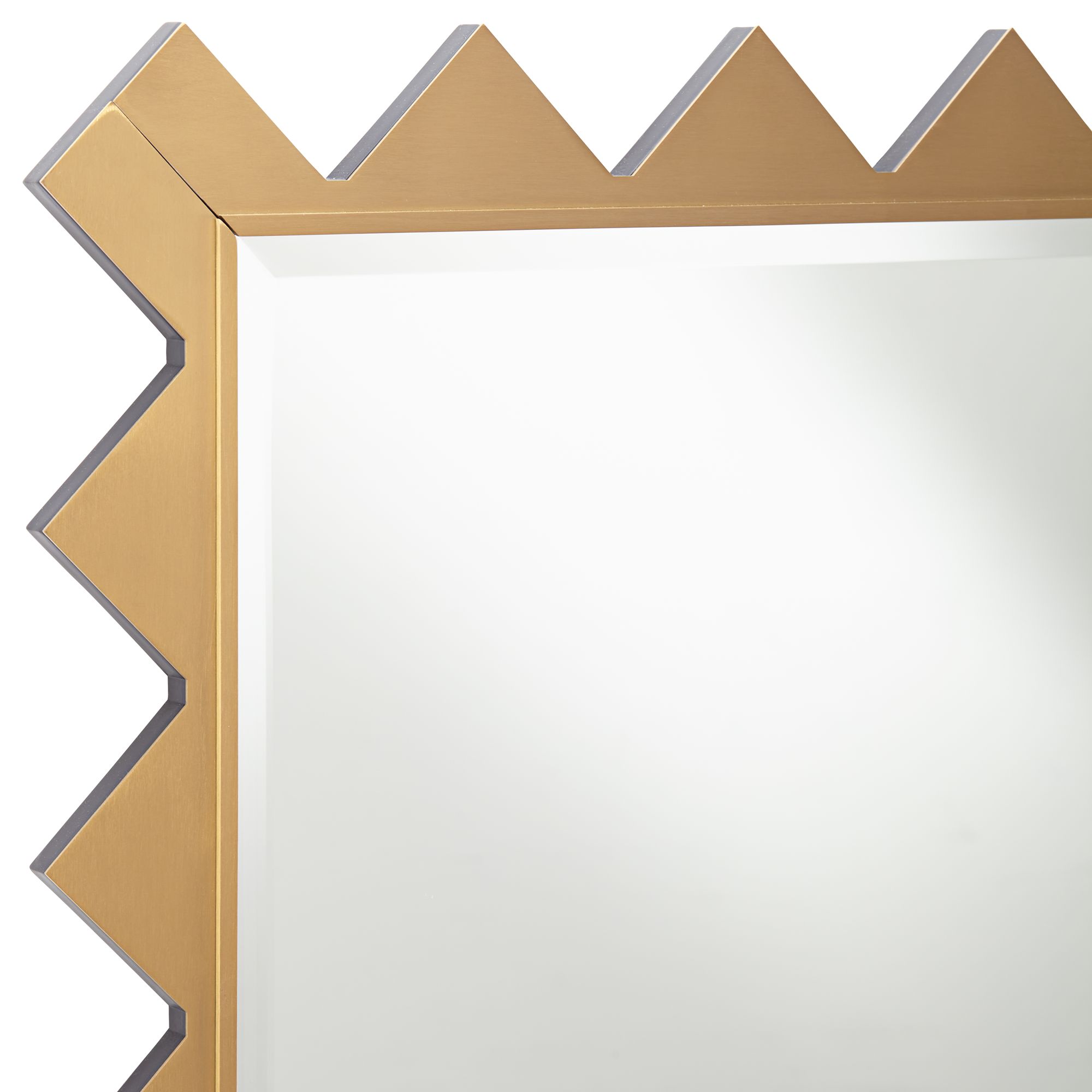 Eli Brass 28 1/4" x 38" Triangular Edge Wall Mirror 84P50 Lamps Plus
