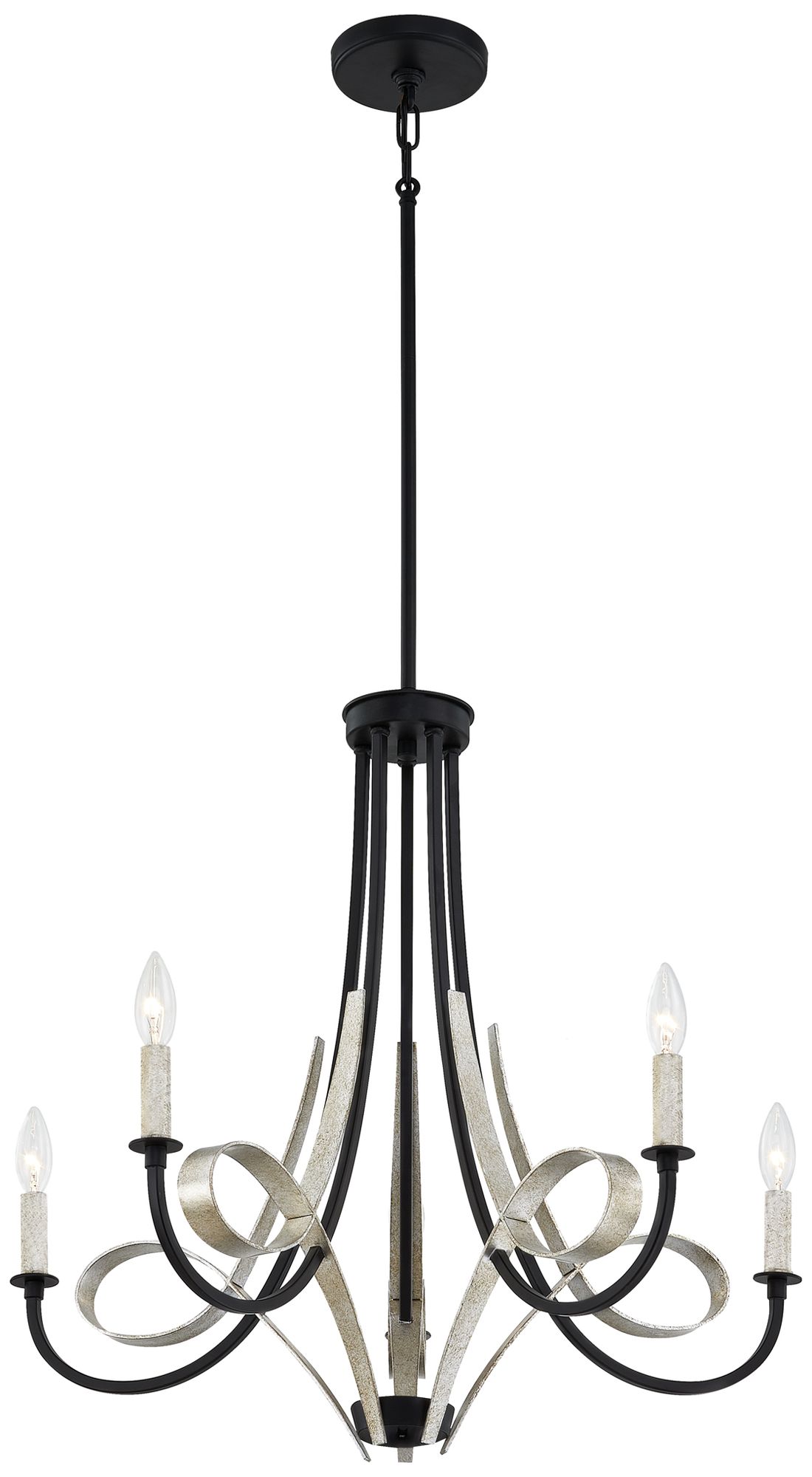 Quoizel Jada 27" Wide Matte Black 5Light Chandelier 86C66 Lamps Plus