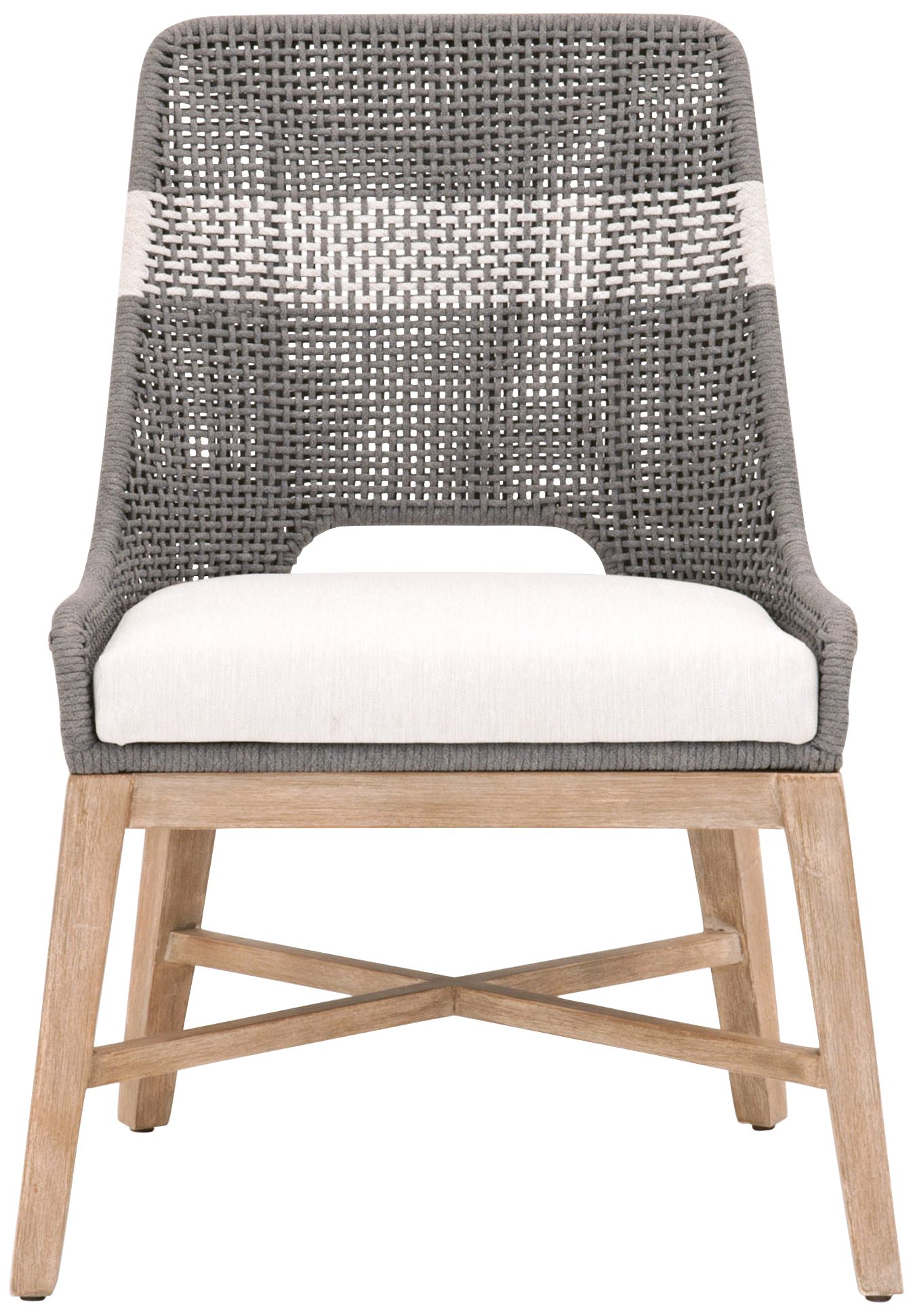 Tapestry Dove Flat and White Rope Dining Chairs Set of 2 86G03