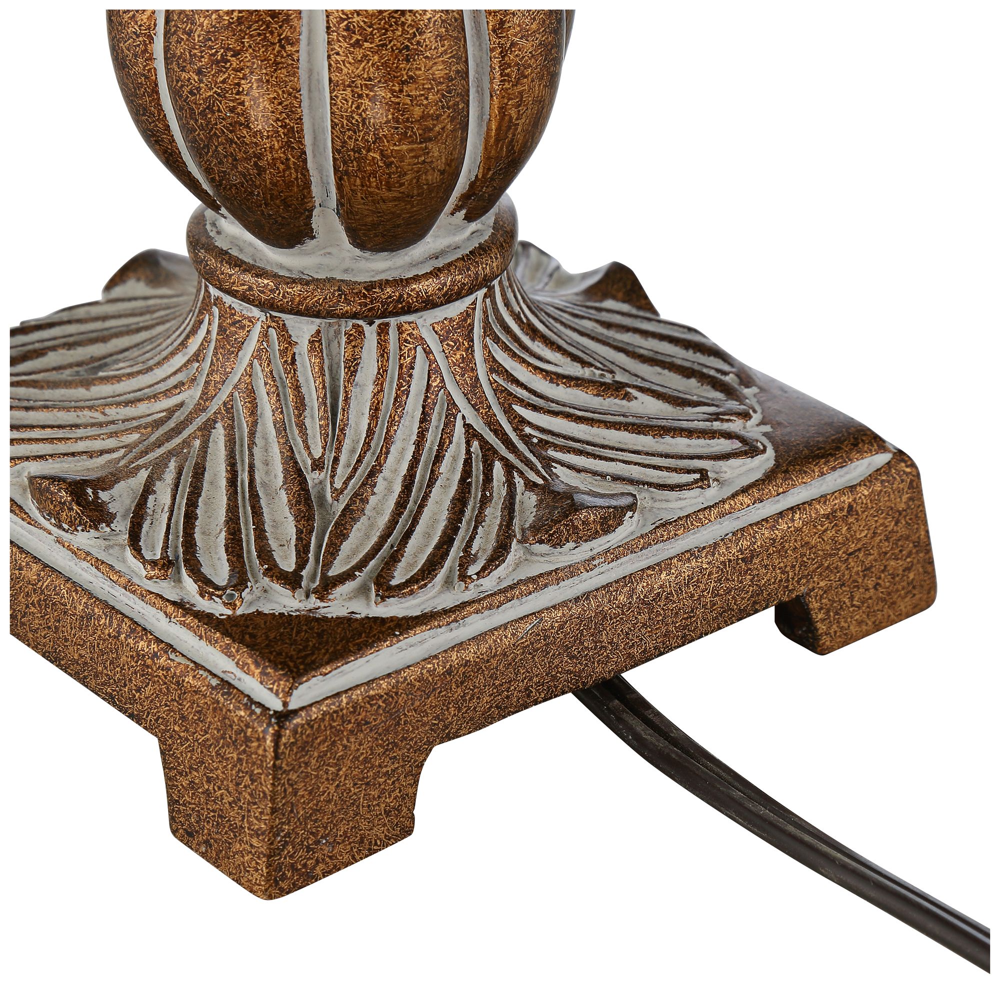 Cali 18" High Golden Brown Candlestick Accent Lamps Set of 2 88E55