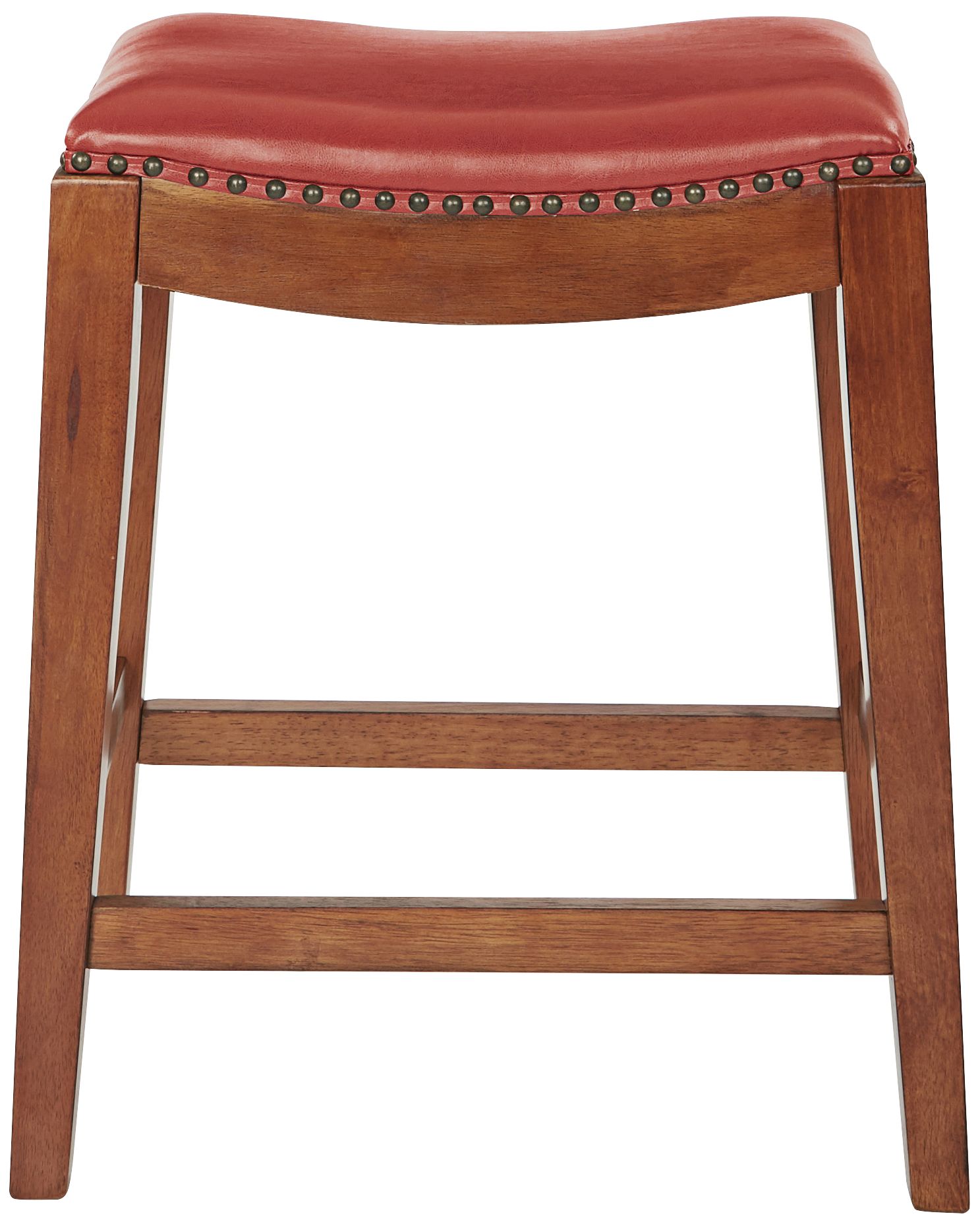 Leather Saddle Bar Stools 24 Metro 24 1/2" Cranberry Bonded Leather Saddle Counter Stool 88M33