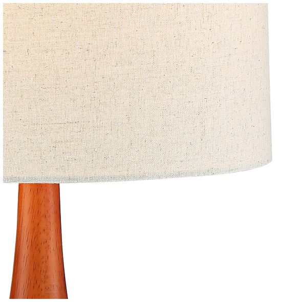 Andi MidCentury Ceramic and Wood Lamp with Table Top Dimmer 89M05