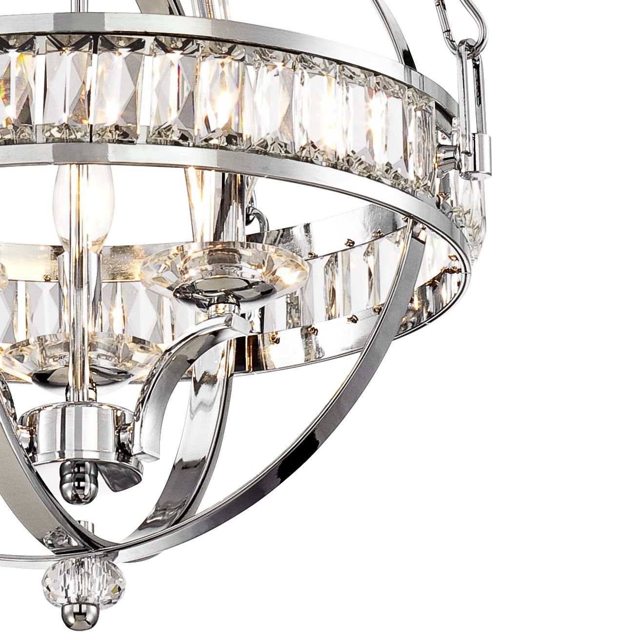 Victoria Chrome 16" Wide Clear Crystal Chandelier 8G407 Lamps Plus