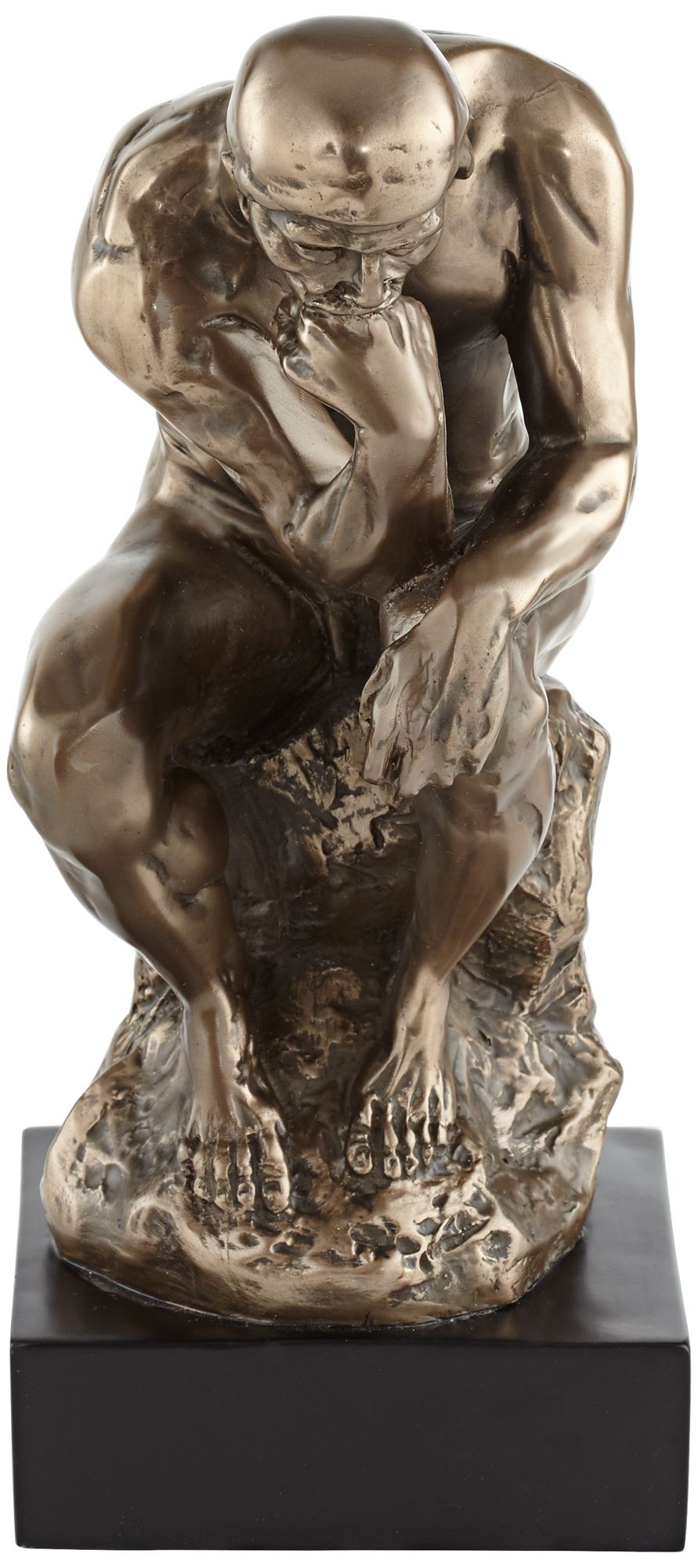 Bronze Thinker on a Rock 12" High Decorative Statue 8H758 Lamps Plus