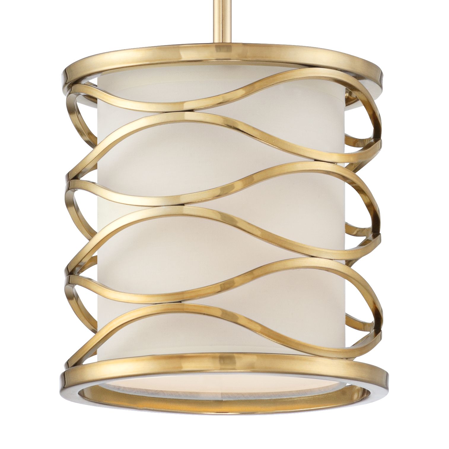 Austen 8" Wide Plated Gold Mini Pendant Light 8H826 Lamps Plus